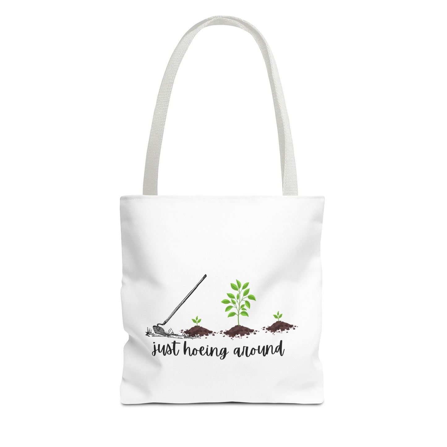 Unisex Just Hoeing Around Gardening Themed All Over Print Tote Bag