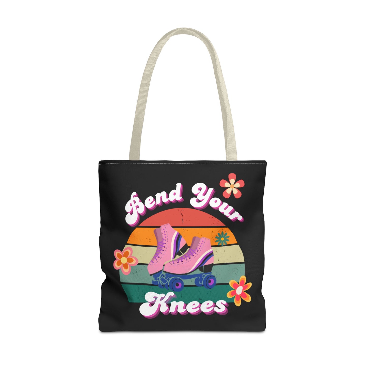 Unisex Retro Vibes Bend Your Knees Skate Day Tote Bag