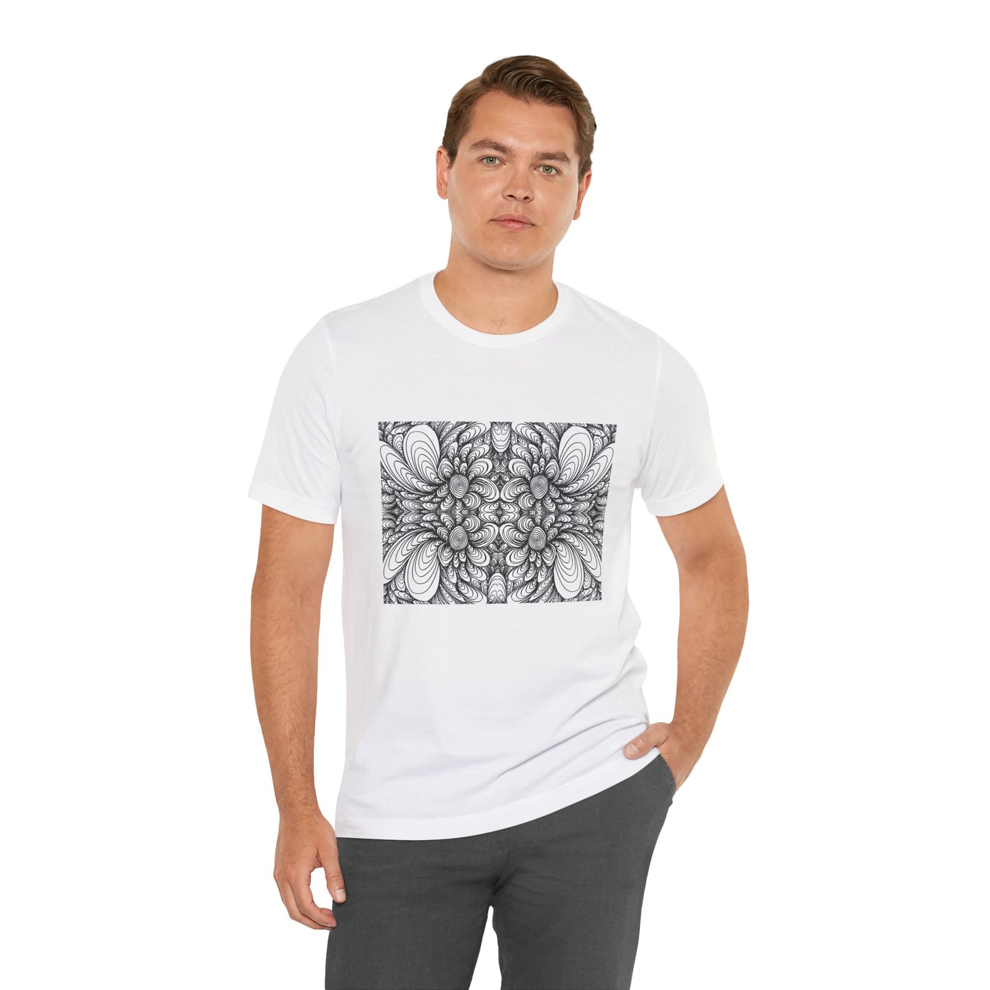 Unisex Original Line Art T-Shirt -Blooms