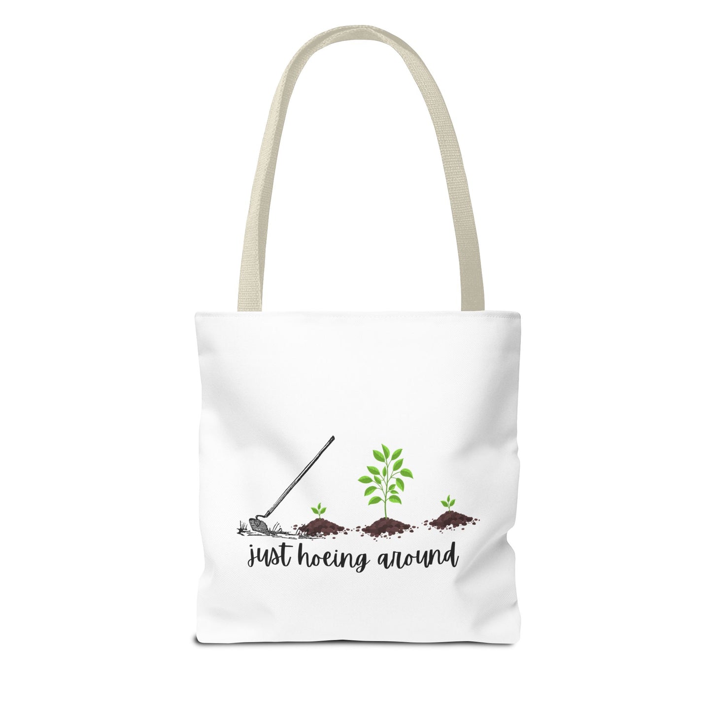 Unisex Just Hoeing Around Gardening Themed All Over Print Tote Bag