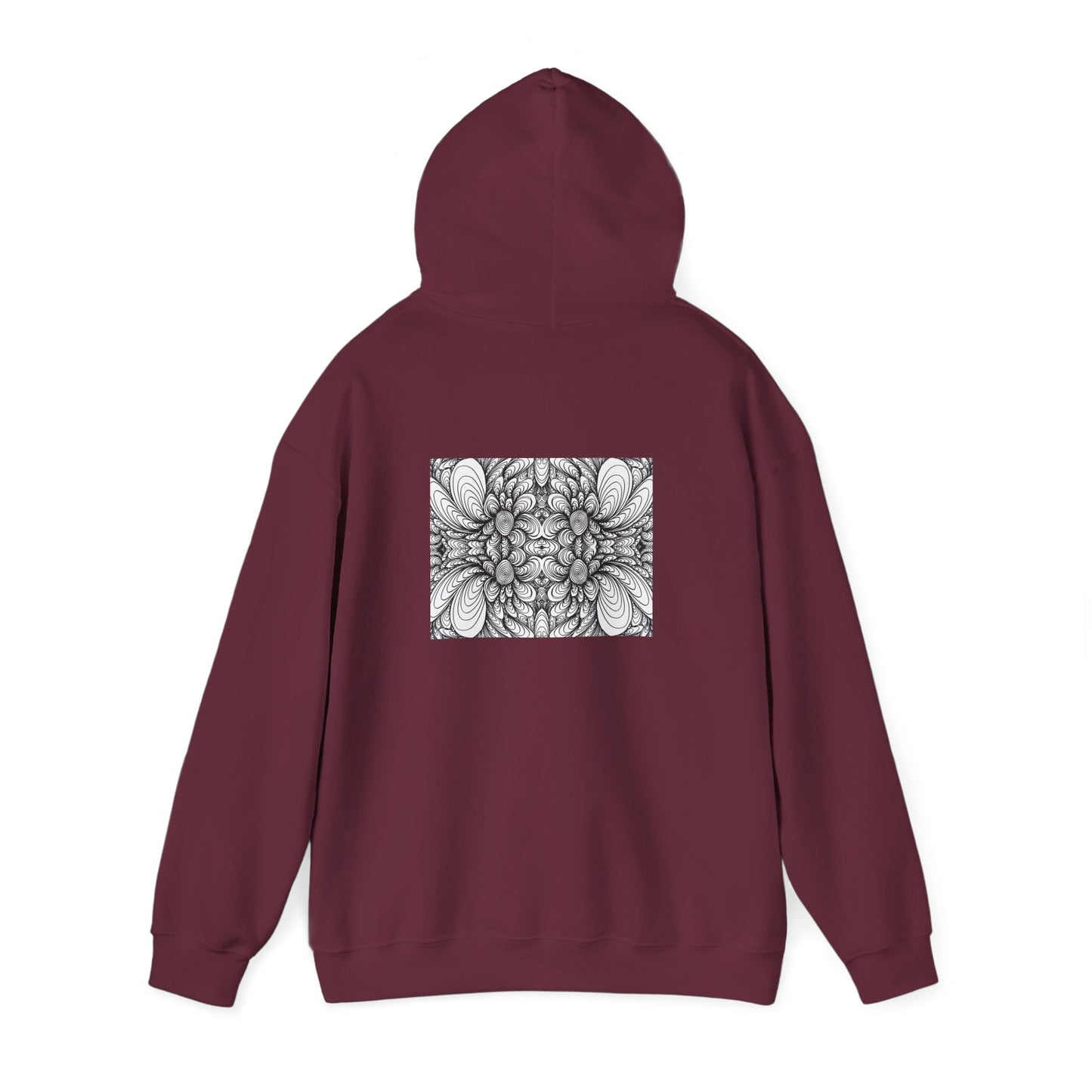 Unisex Heavy Blend™ Original Minimalist Healing Line Art Hooded Sweatshirt - Blooms