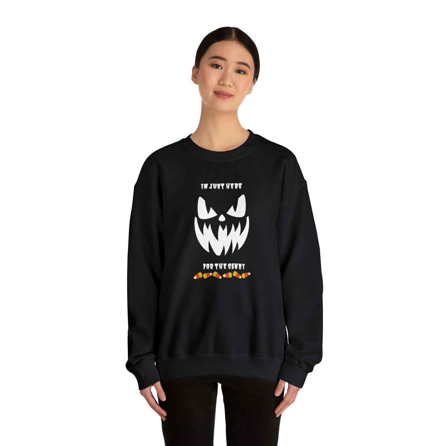 Unisex Im Just Here For The Candy Sweatshirt