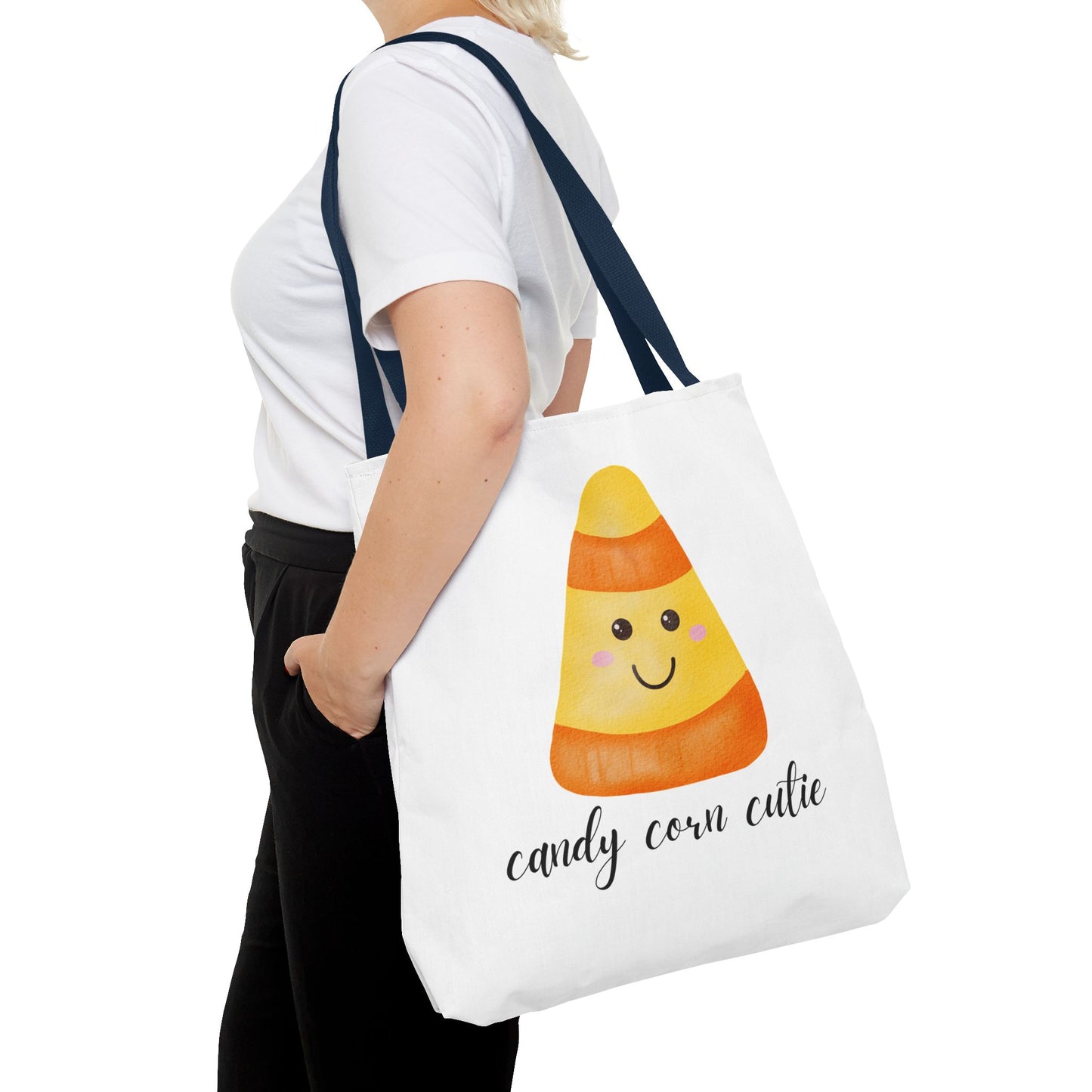 Cute Candy Corn Halloween Spooky Season Tote Trick or Treating Candy Fall Themed Reusable Lunch Bag