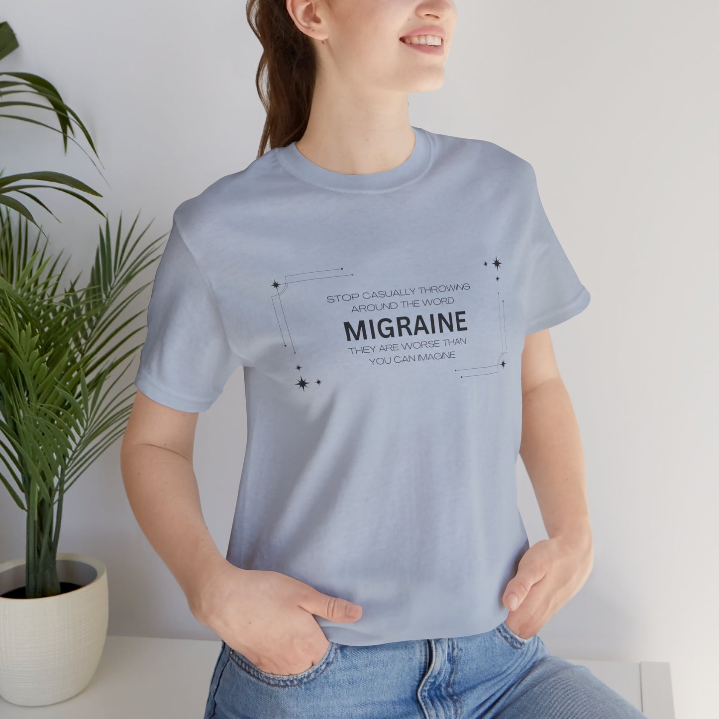 Unisex Migraine Day Invisible Illness Casual Migraine Warrior T-Shirt