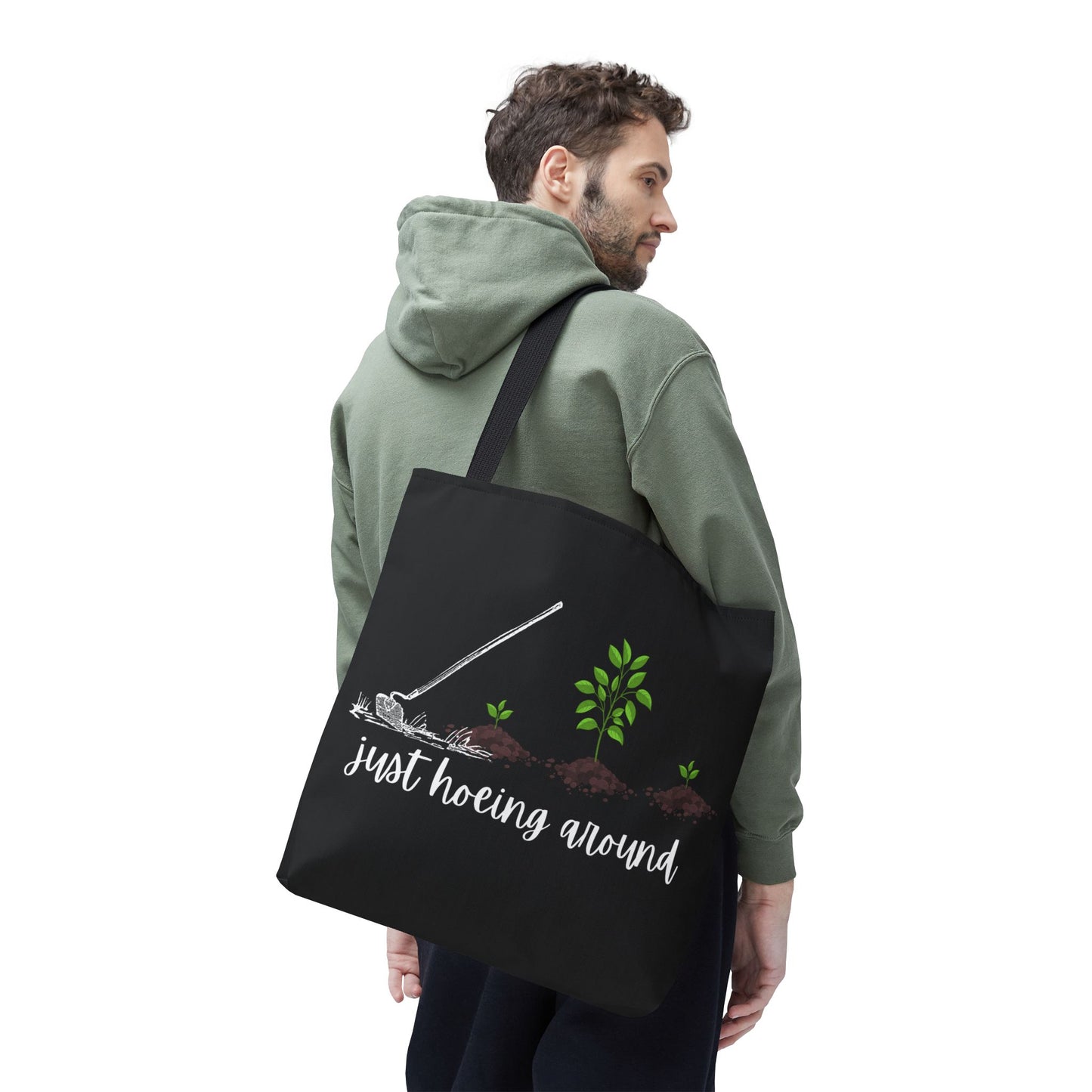Unisex Just Hoeing Around Gardening Themed All Over Print Tote Bag