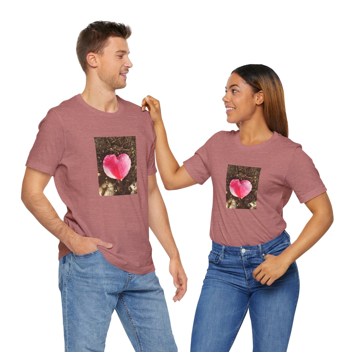 Unisex Jersey Short Sleeve Double Delight Rose Petal T-Shirt