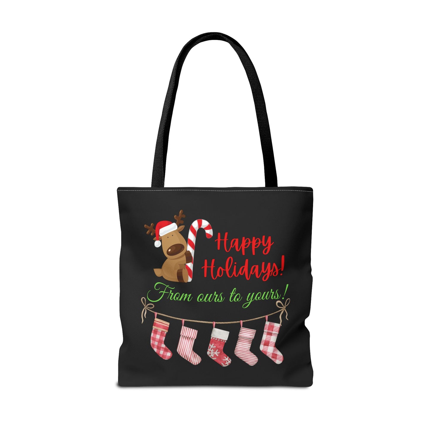 Unisex Happy Holidays From Ours To Yours Christmas Stockings and Dog Tote Bag