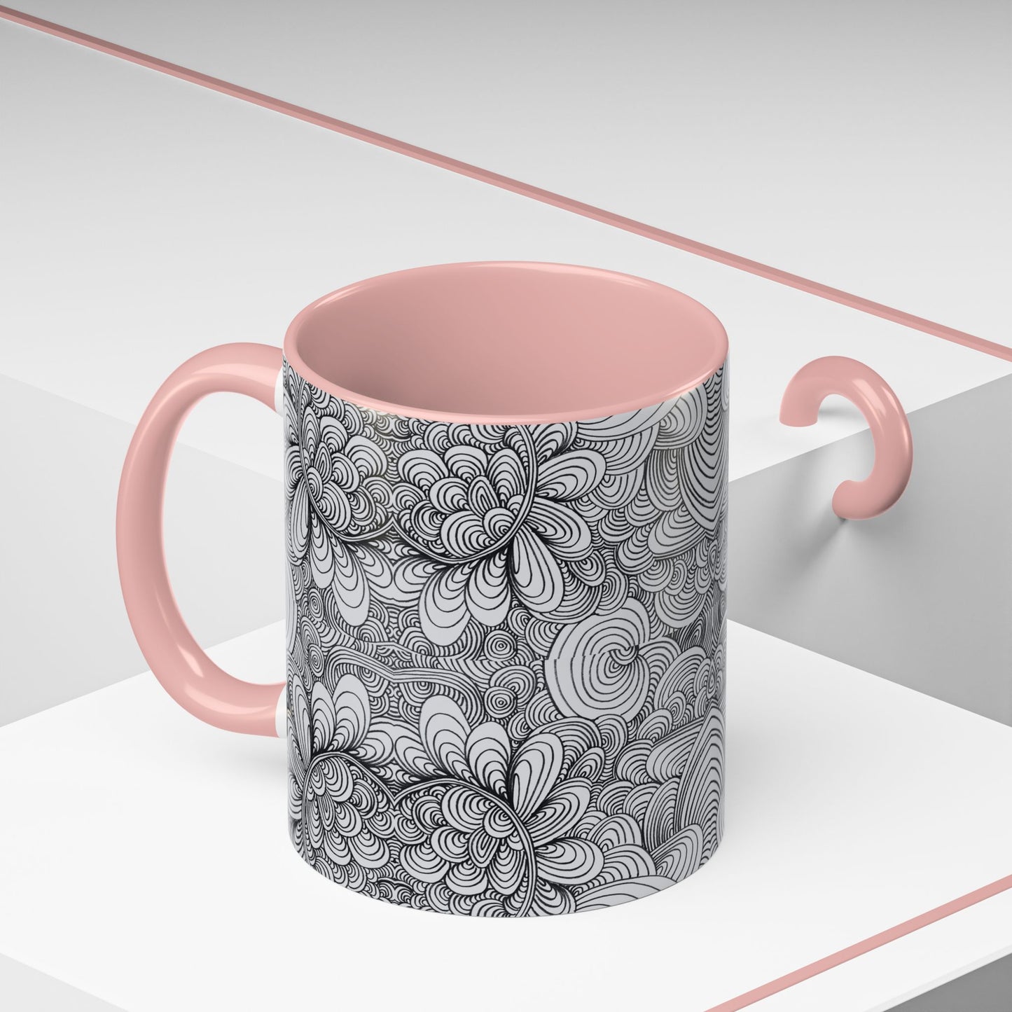 11oz/15oz Original Line Art Coffee Mug - Apricots Noir Mirage