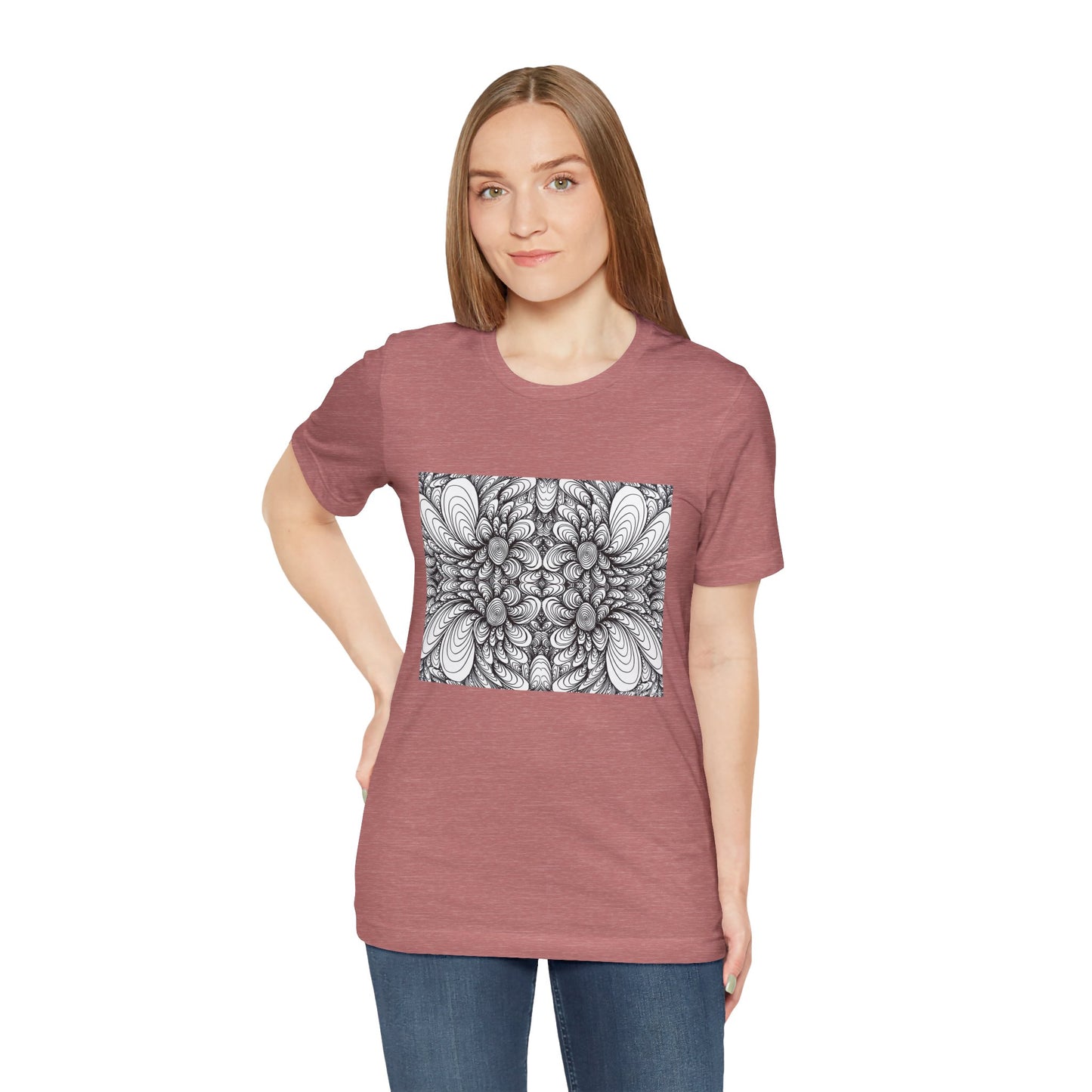 Unisex Original Line Art T-Shirt -Blooms