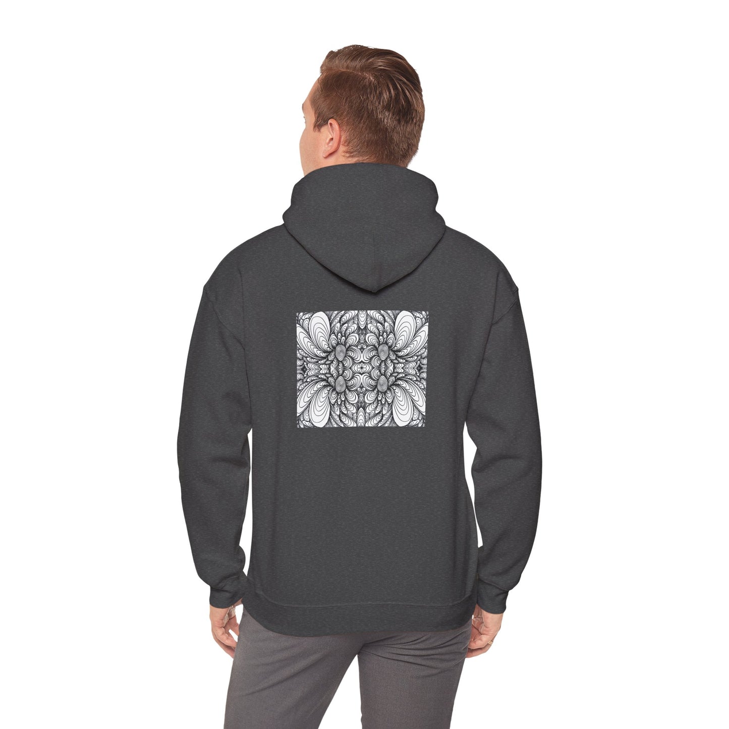 Unisex Heavy Blend™ Original Minimalist Healing Line Art Hooded Sweatshirt - Blooms