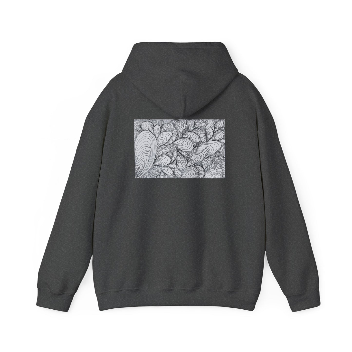 Unisex Heavy Blend™ Original Rough Artwork Midsize Print Hooded Sweatshirt