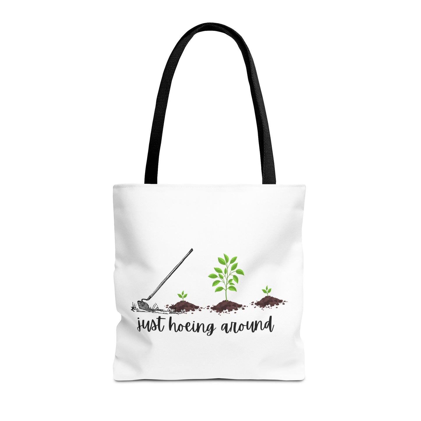 Unisex Just Hoeing Around Gardening Themed All Over Print Tote Bag