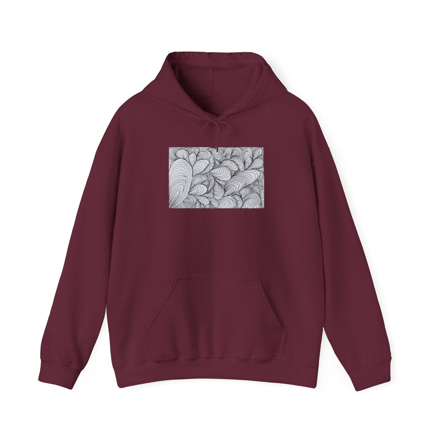 Unisex Heavy Blend™ Original Rough Artwork Midsize Print Hooded Sweatshirt