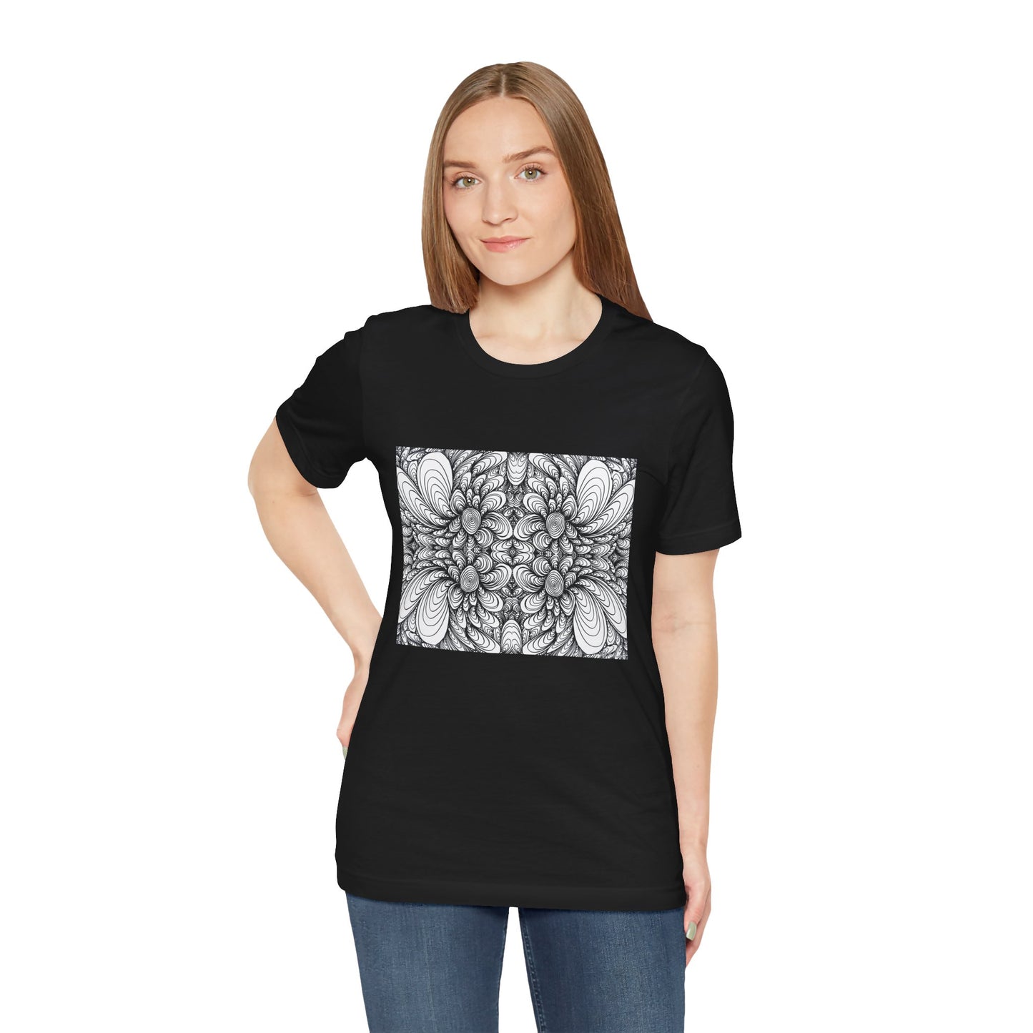 Unisex Original Line Art T-Shirt -Blooms