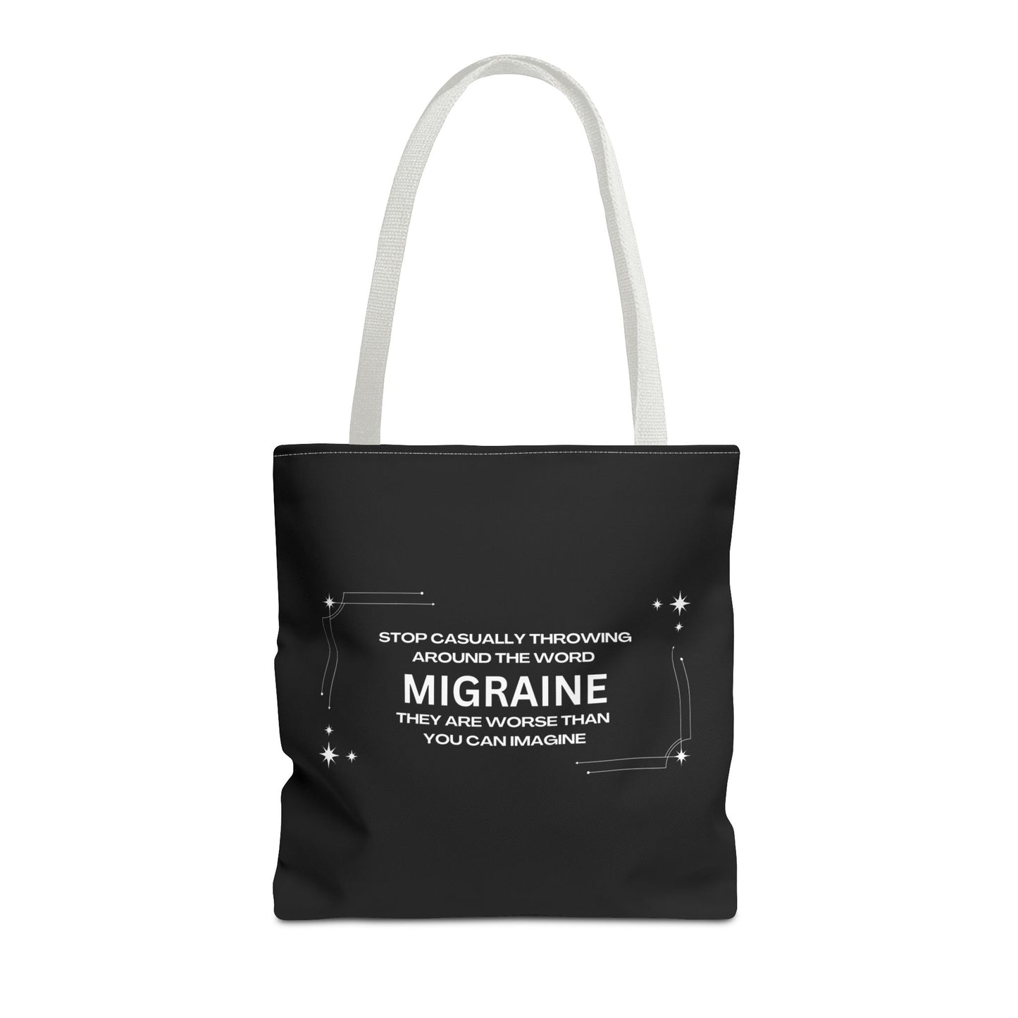 Unisex Migraine Day Invisible Illness Warrior Tote Bag