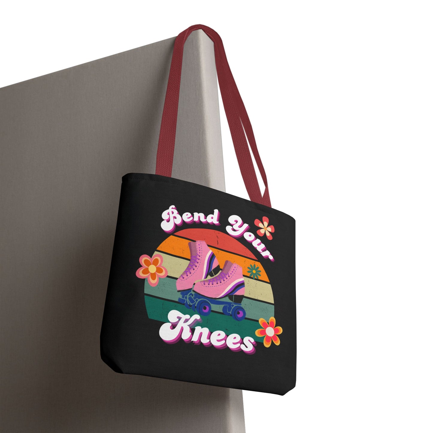 Unisex Retro Vibes Bend Your Knees Skate Day Tote Bag