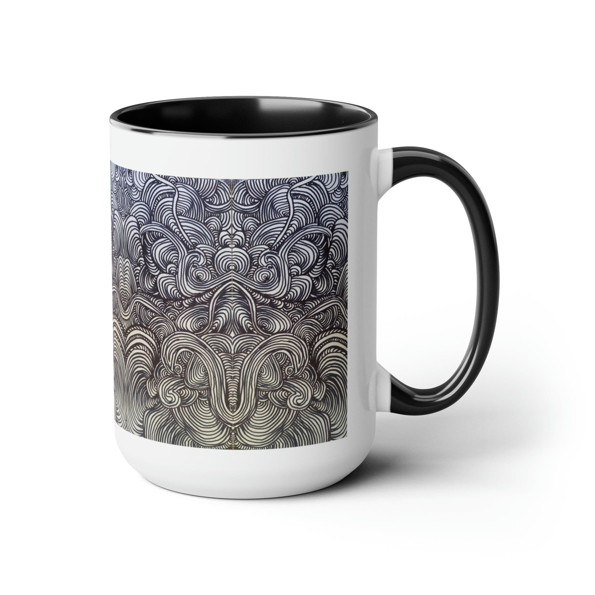 15oz two tone coffee mug - Original art - mirage