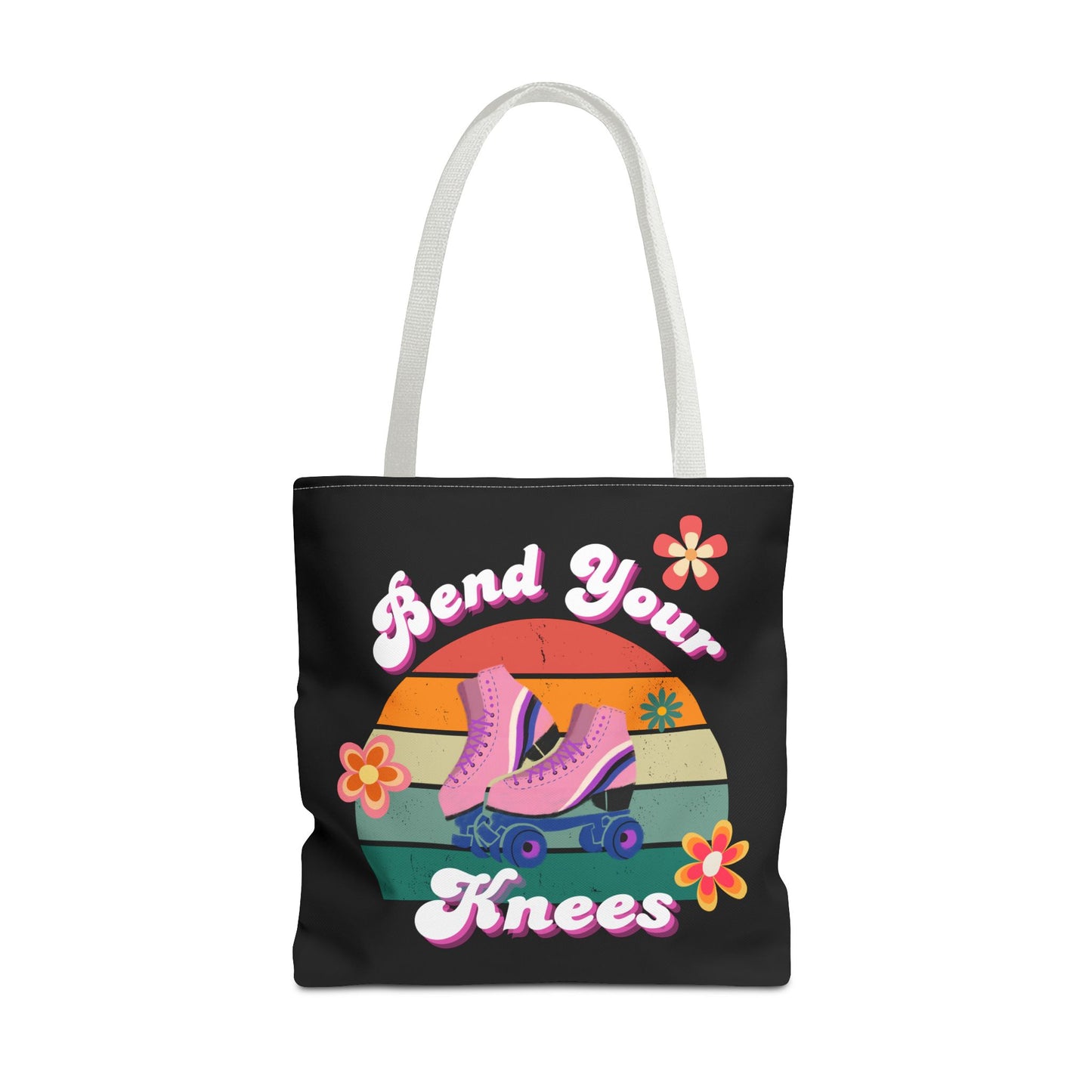 Unisex Retro Vibes Bend Your Knees Skate Day Tote Bag