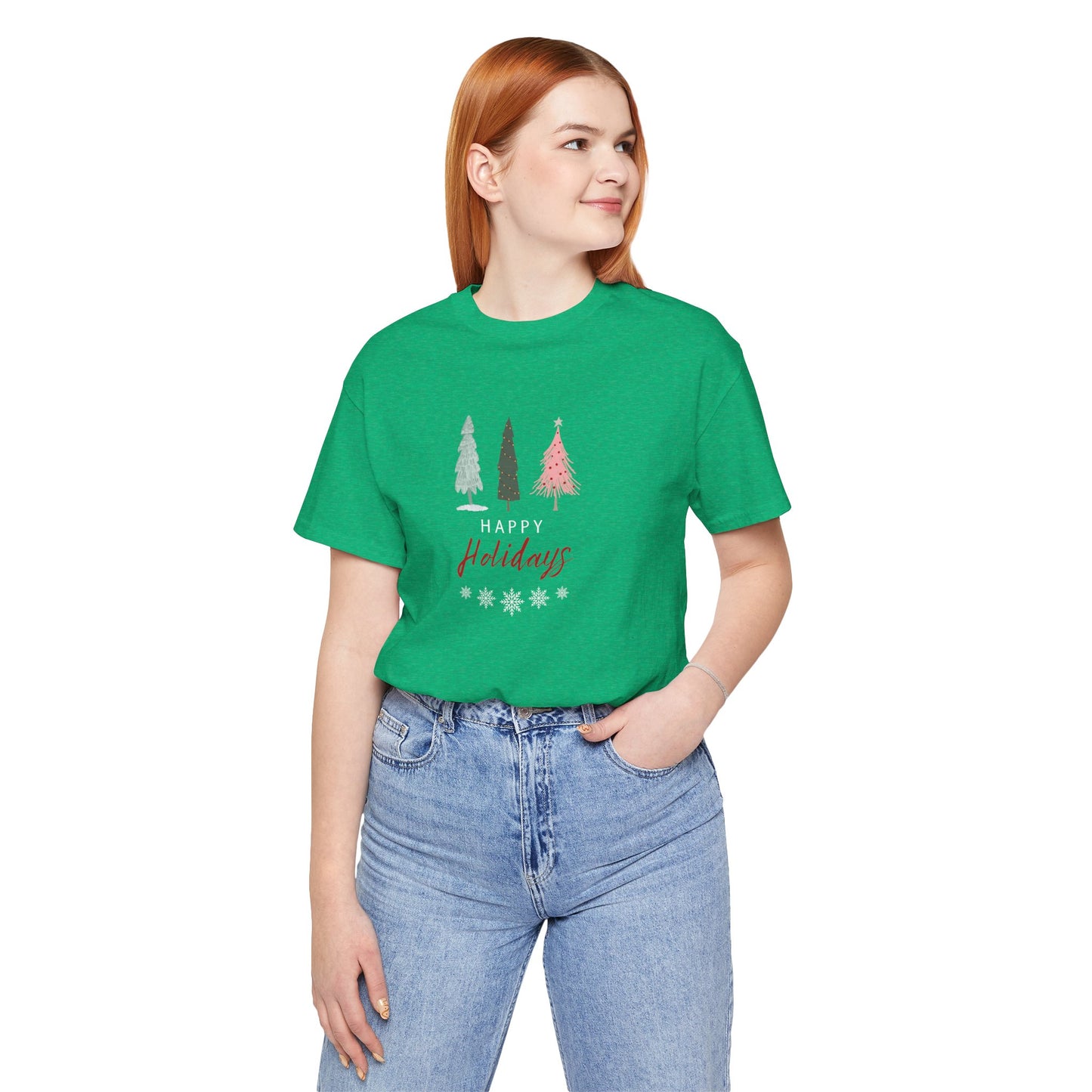 Unisex Jersey Short Sleeve Happy Holidays Seasons Greetings Fall T-Shirt