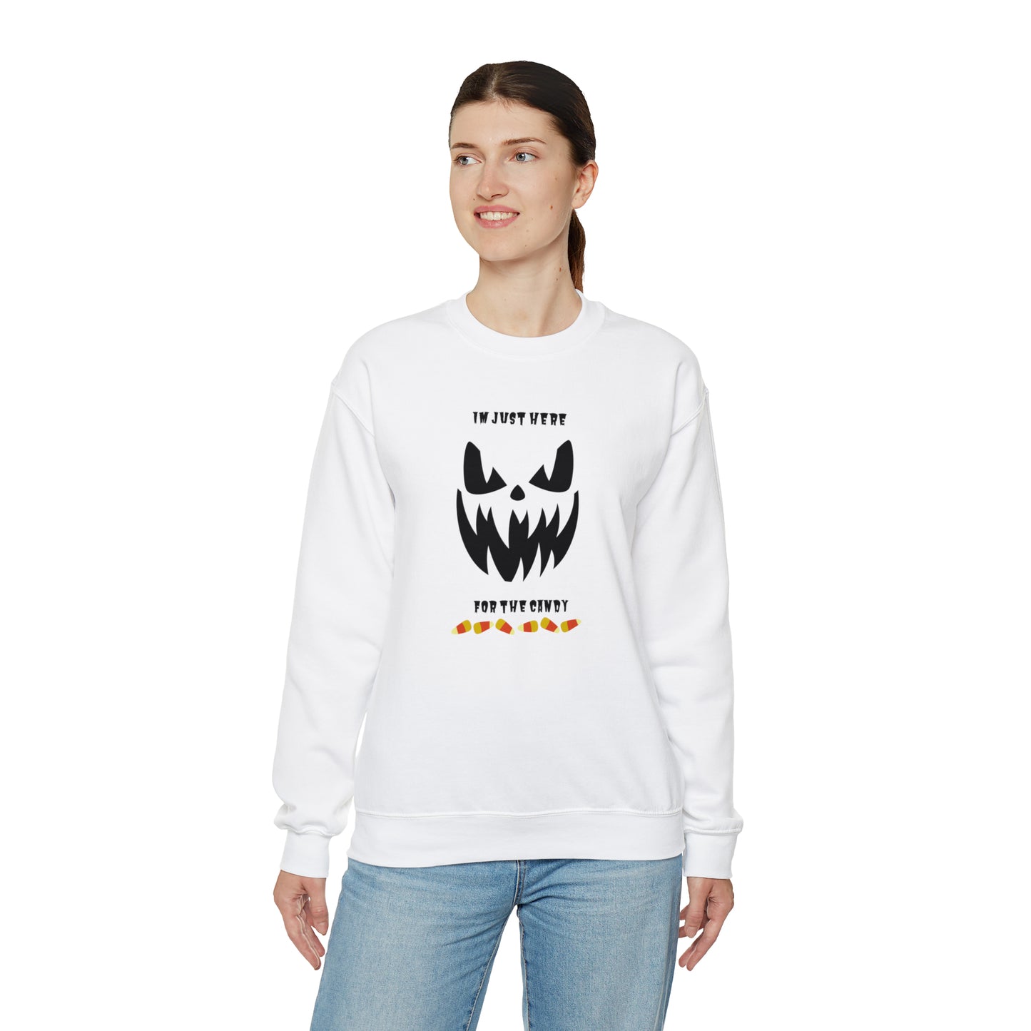 Unisex Im Just Here For The Candy Sweatshirt