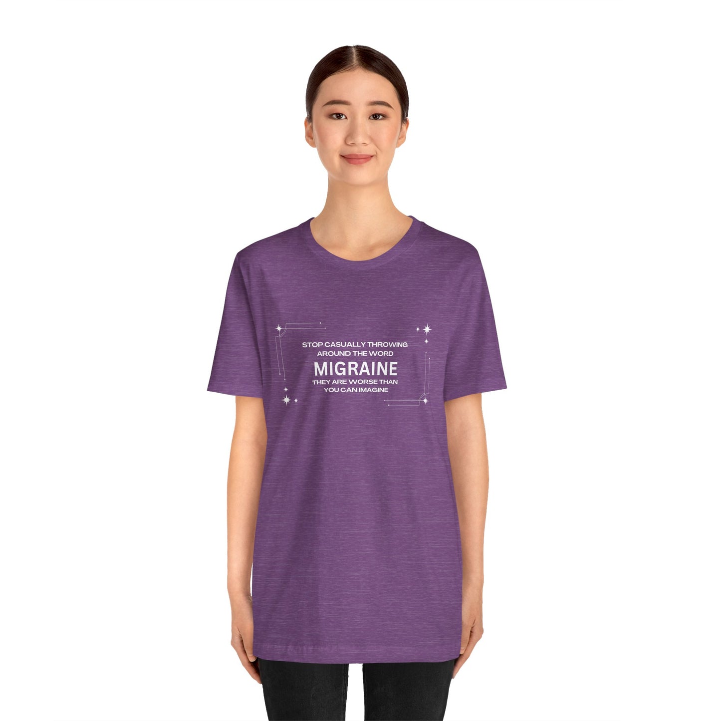 Unisex Migraine Day Invisible Illness Casual Migraine Warrior T-Shirt