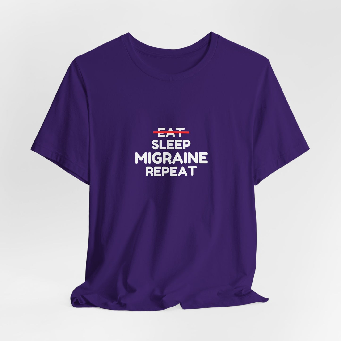Unisex Migraine Day Invisible Illness Warrior Eat Sleep Migraine Repeat Tshirt