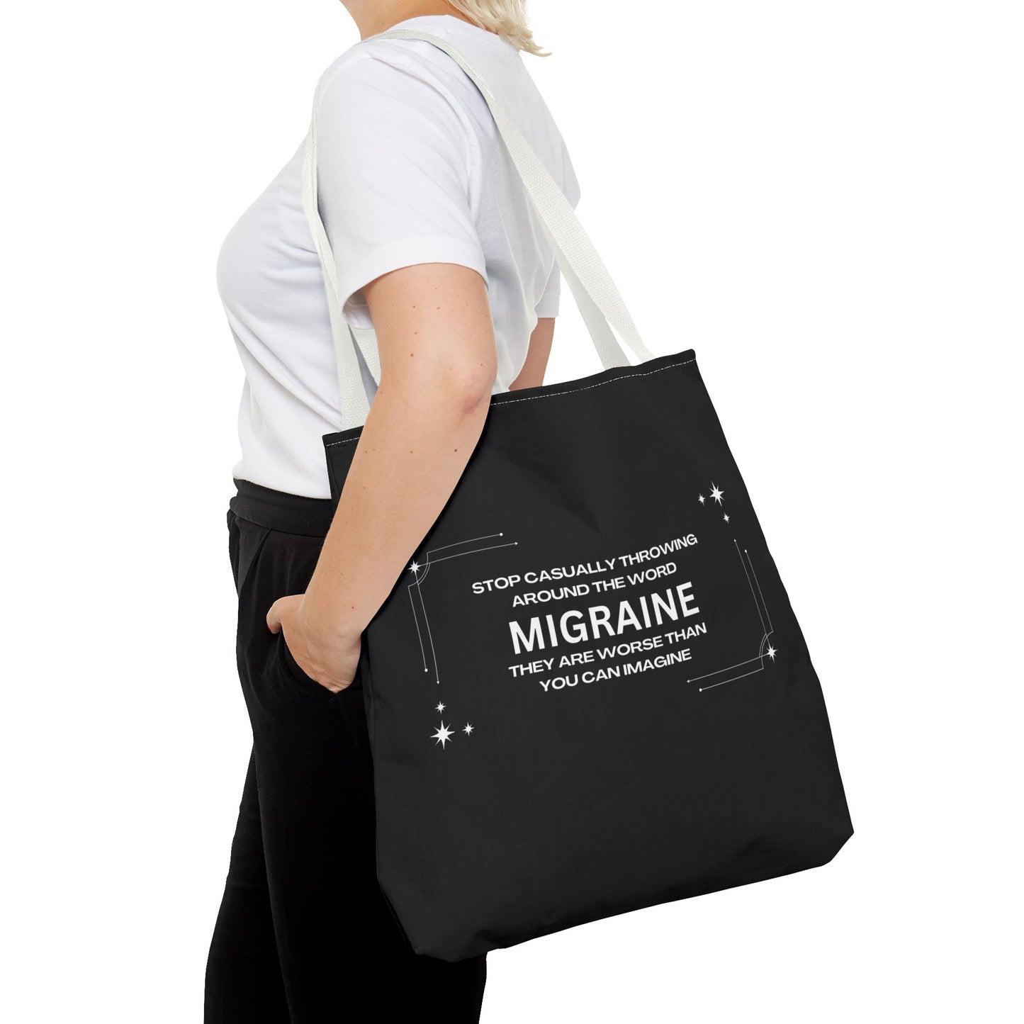 Unisex Migraine Day Invisible Illness Warrior Tote Bag