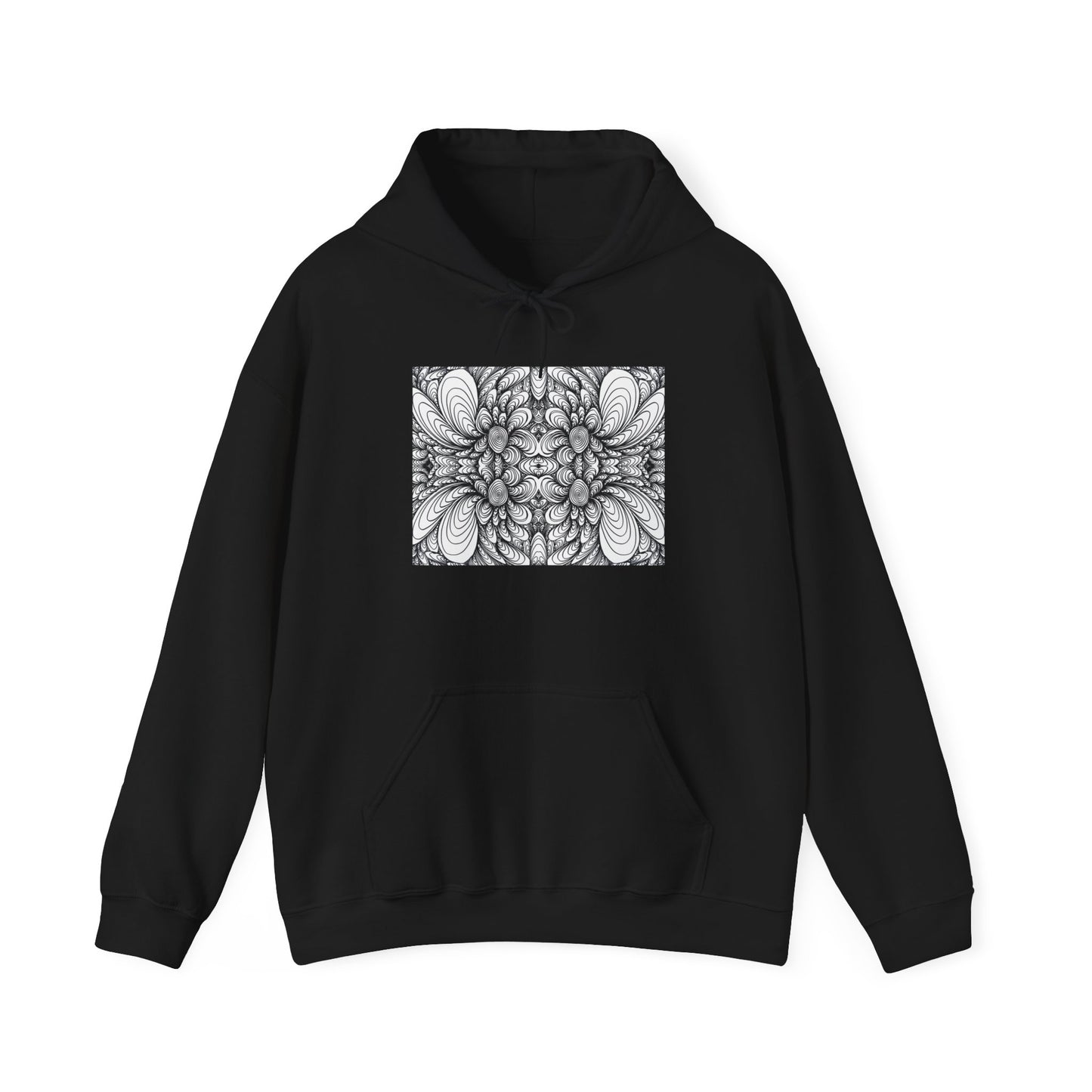 Unisex Heavy Blend™ Original Minimalist Healing Line Art Hooded Sweatshirt - Blooms