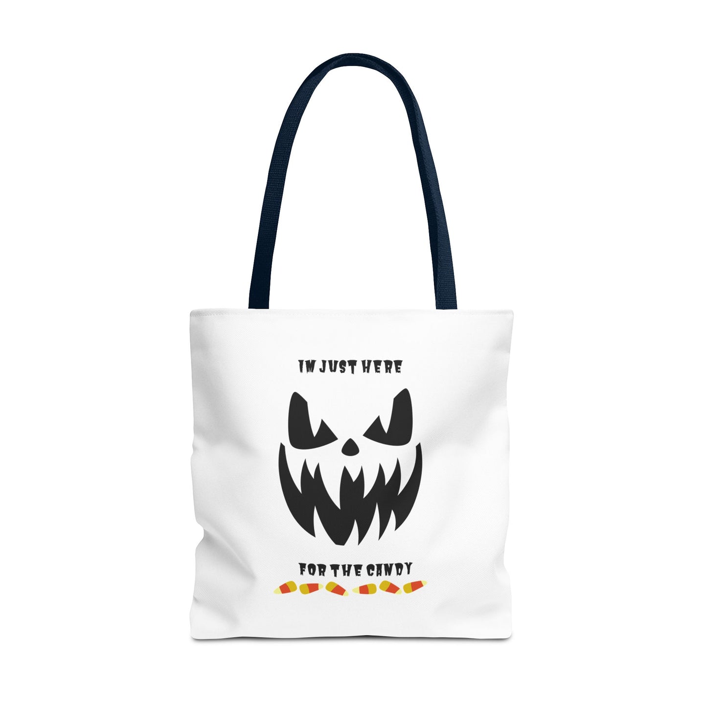 Halloween Candy Corn Scary Face Tote Spooky Season Trick or Treating Candy Bag Reusable Lunch Tote