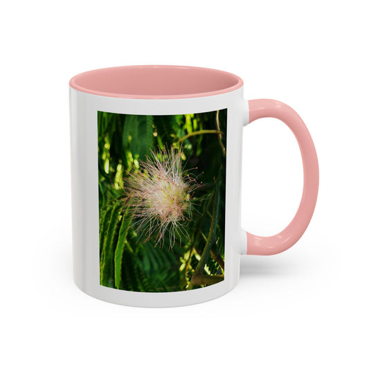 11oz Garden Themed Silk Blossom Plant Foliage Two Tone Coffee Mug