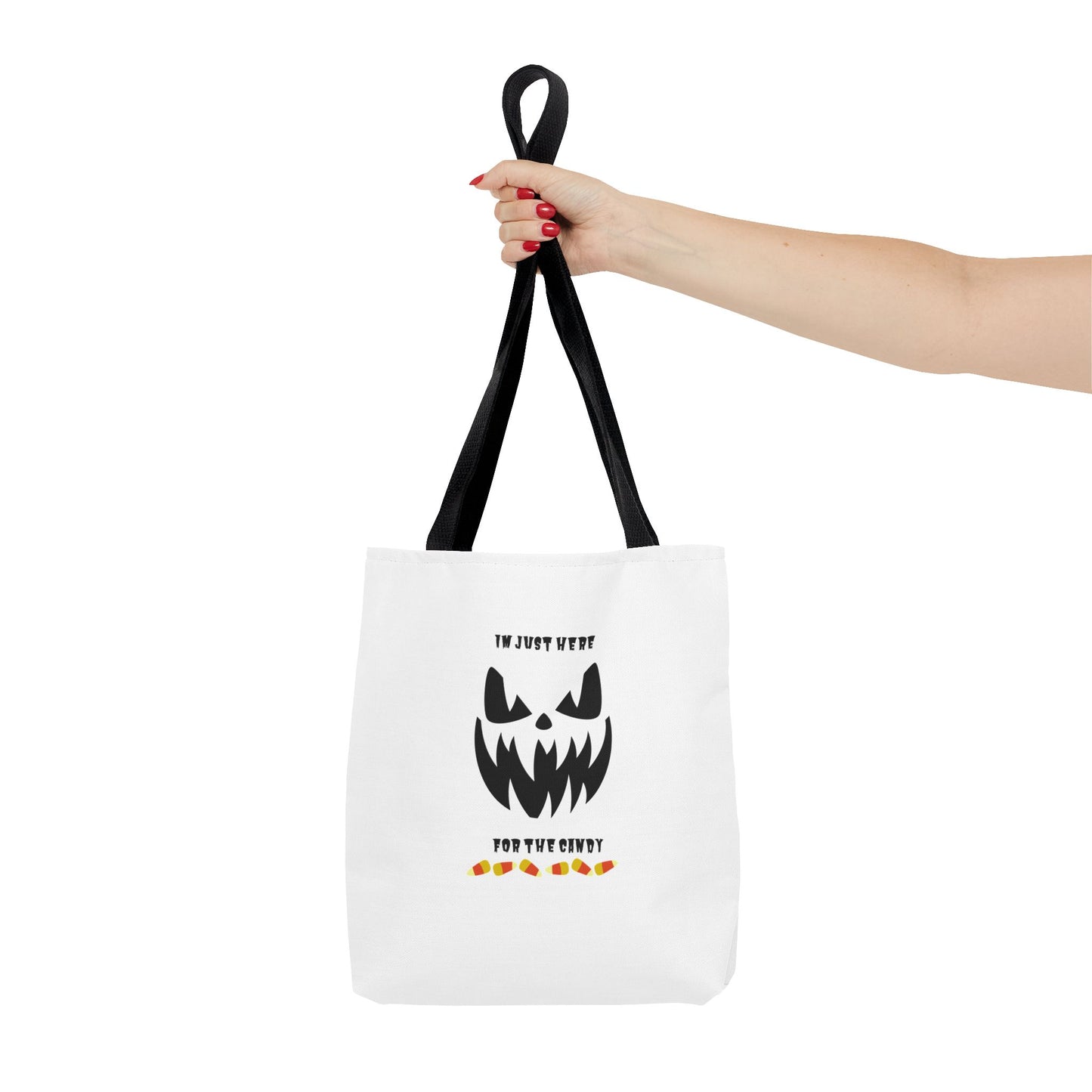 Halloween Candy Corn Scary Face Tote Spooky Season Trick or Treating Candy Bag Reusable Lunch Tote