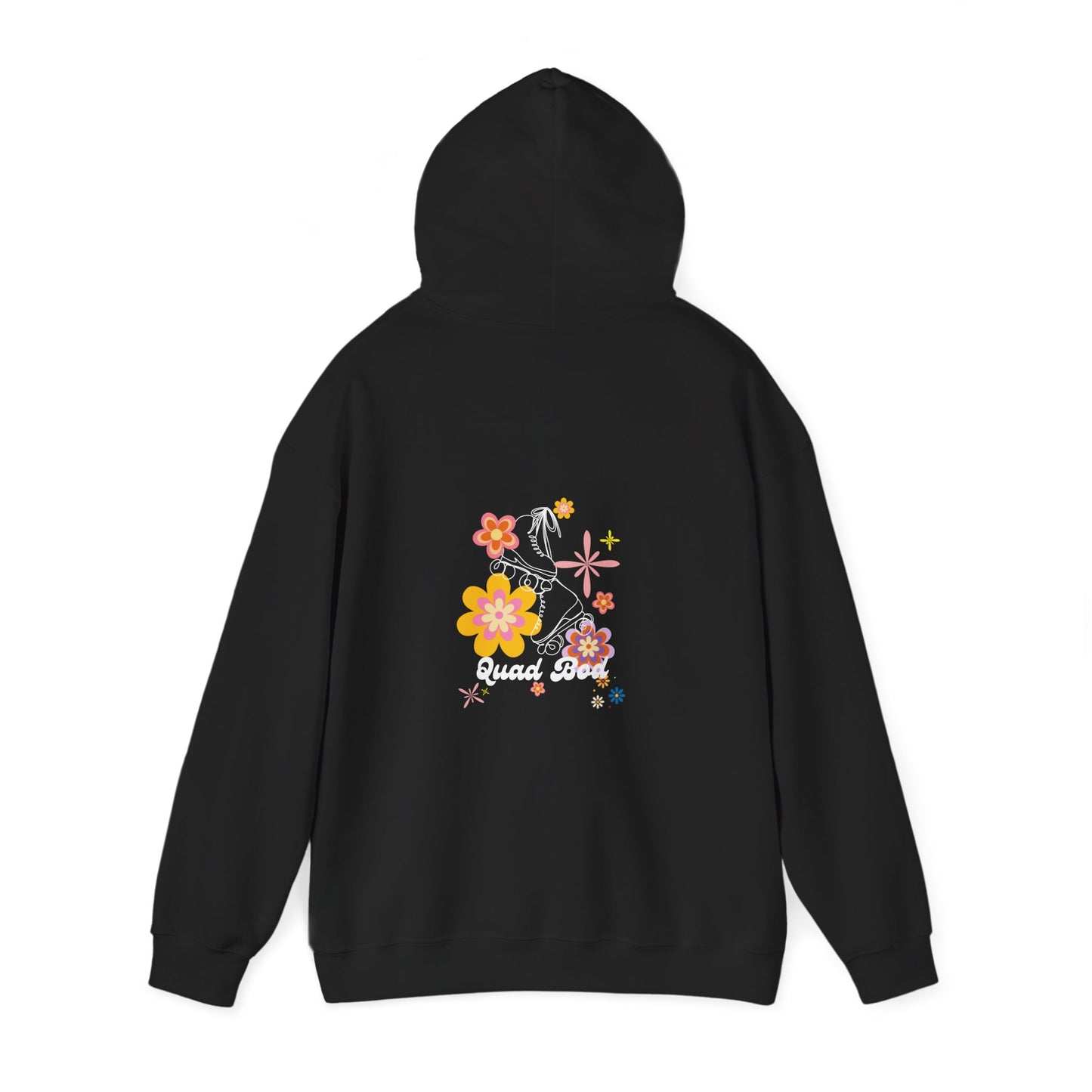 Unisex Heavy Blend™ Quad Bod Retro Vibes Rollerskater Hooded Sweatshirt