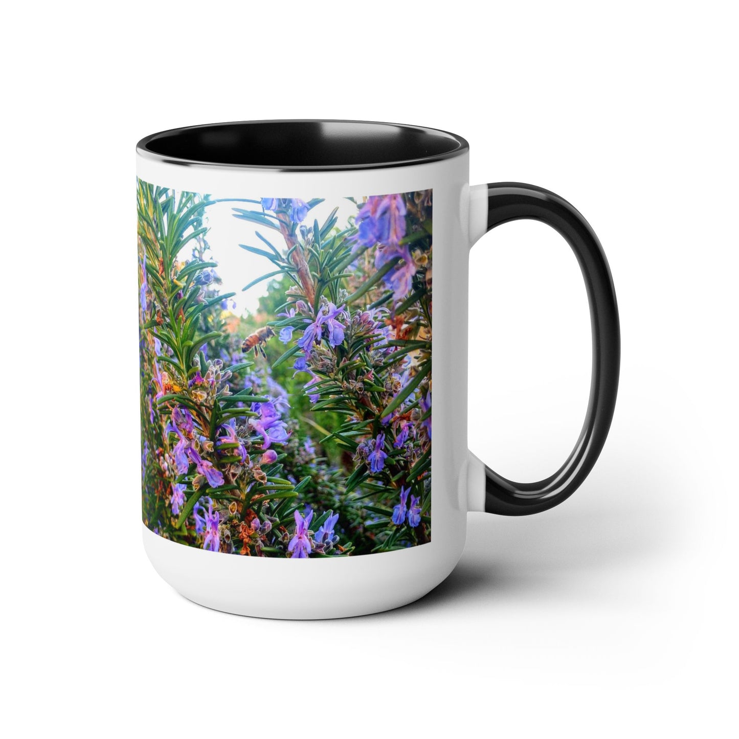 15oz Garden Themed Rosemary and Bee Pollinator Coffee Mug