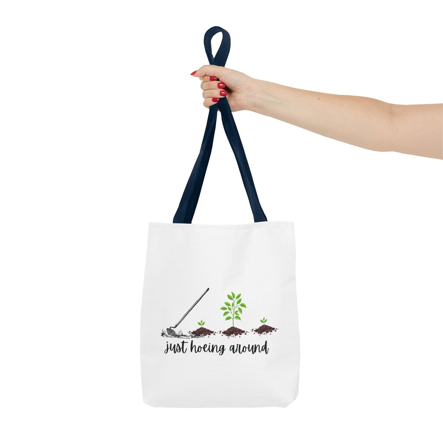 Unisex Just Hoeing Around Gardening Themed All Over Print Tote Bag