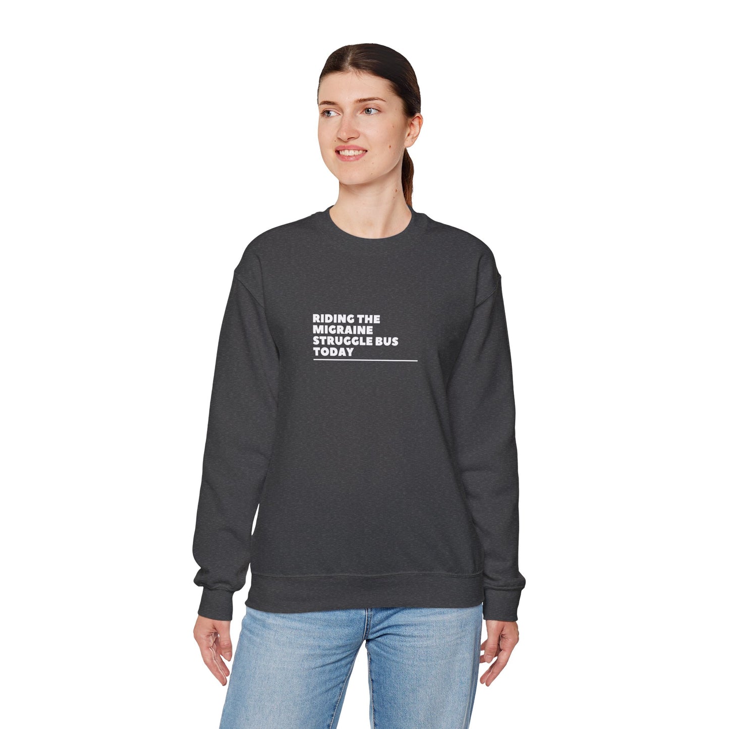 Unisex Migraine Day Invisible Illness Riding The Struggle Bus Warrior Sweatshirt