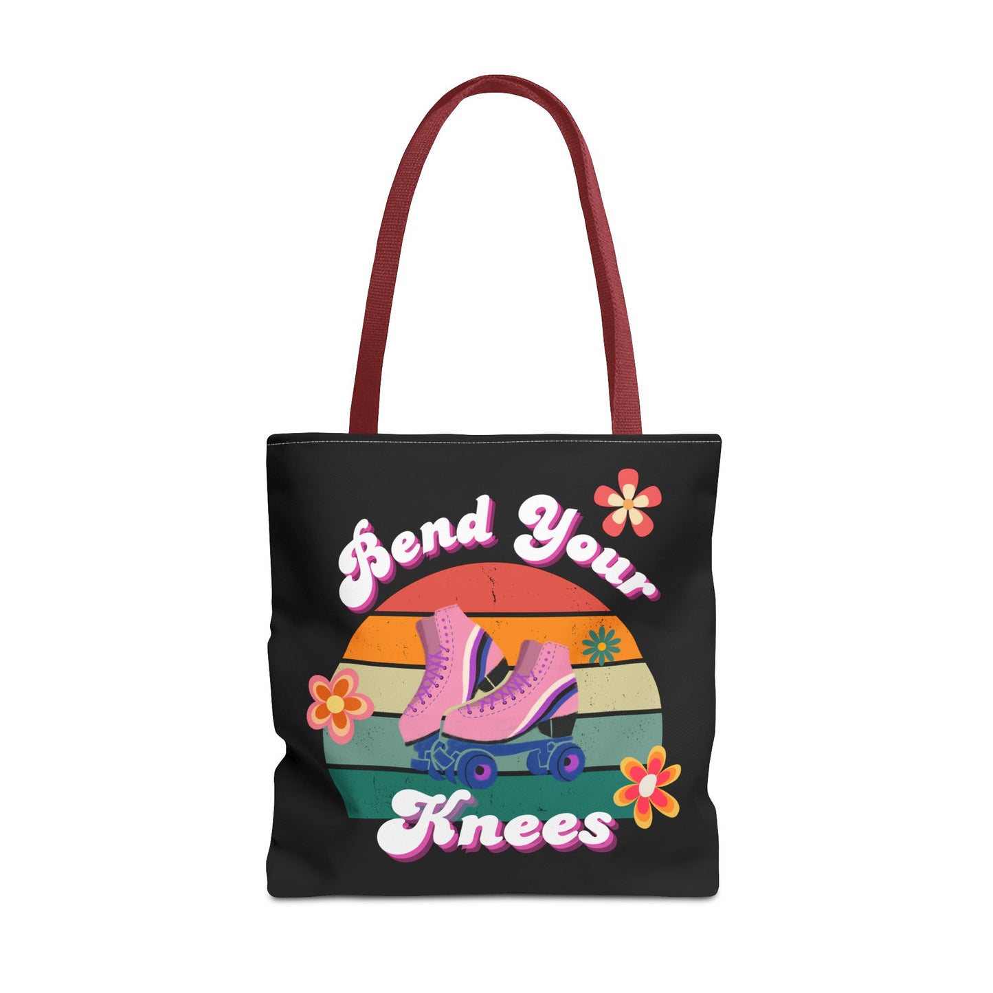 Unisex Retro Vibes Bend Your Knees Skate Day Tote Bag