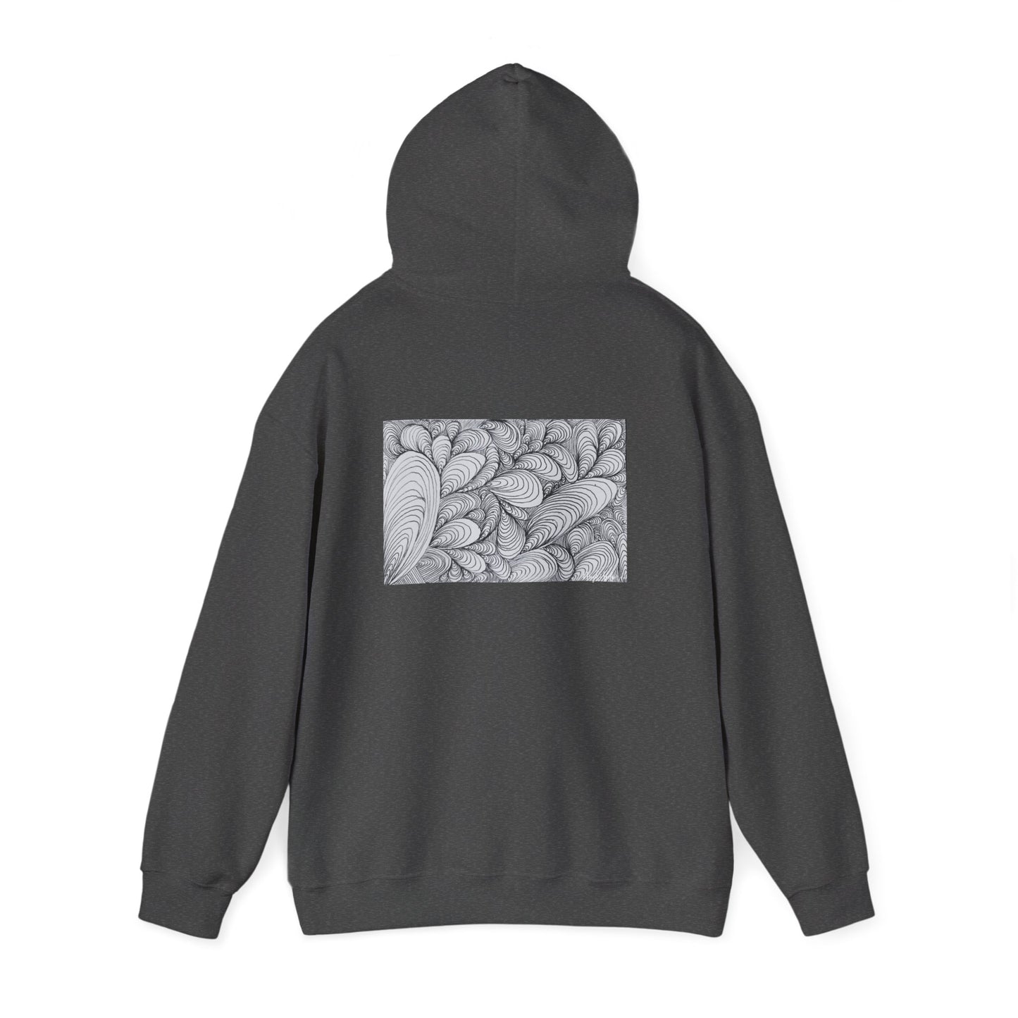 Unisex Heavy Blend™ Original Rough Artwork Midsize Print Hooded Sweatshirt