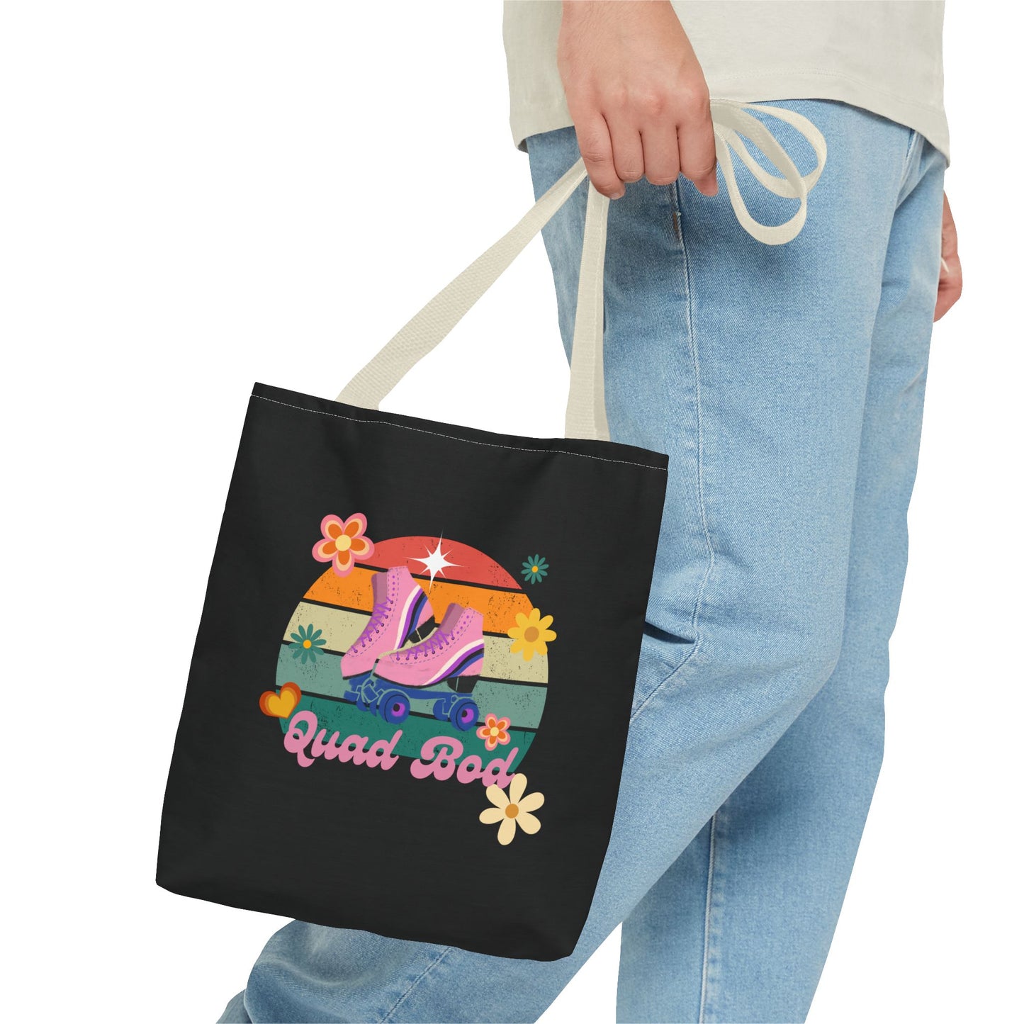 Unisex Retro Vibes Roller Skate Quad Bod Tote Bag