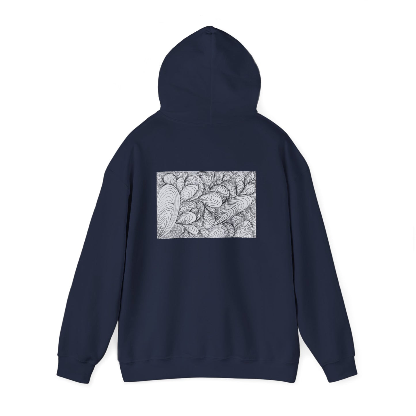 Unisex Heavy Blend™ Original Rough Artwork Midsize Print Hooded Sweatshirt
