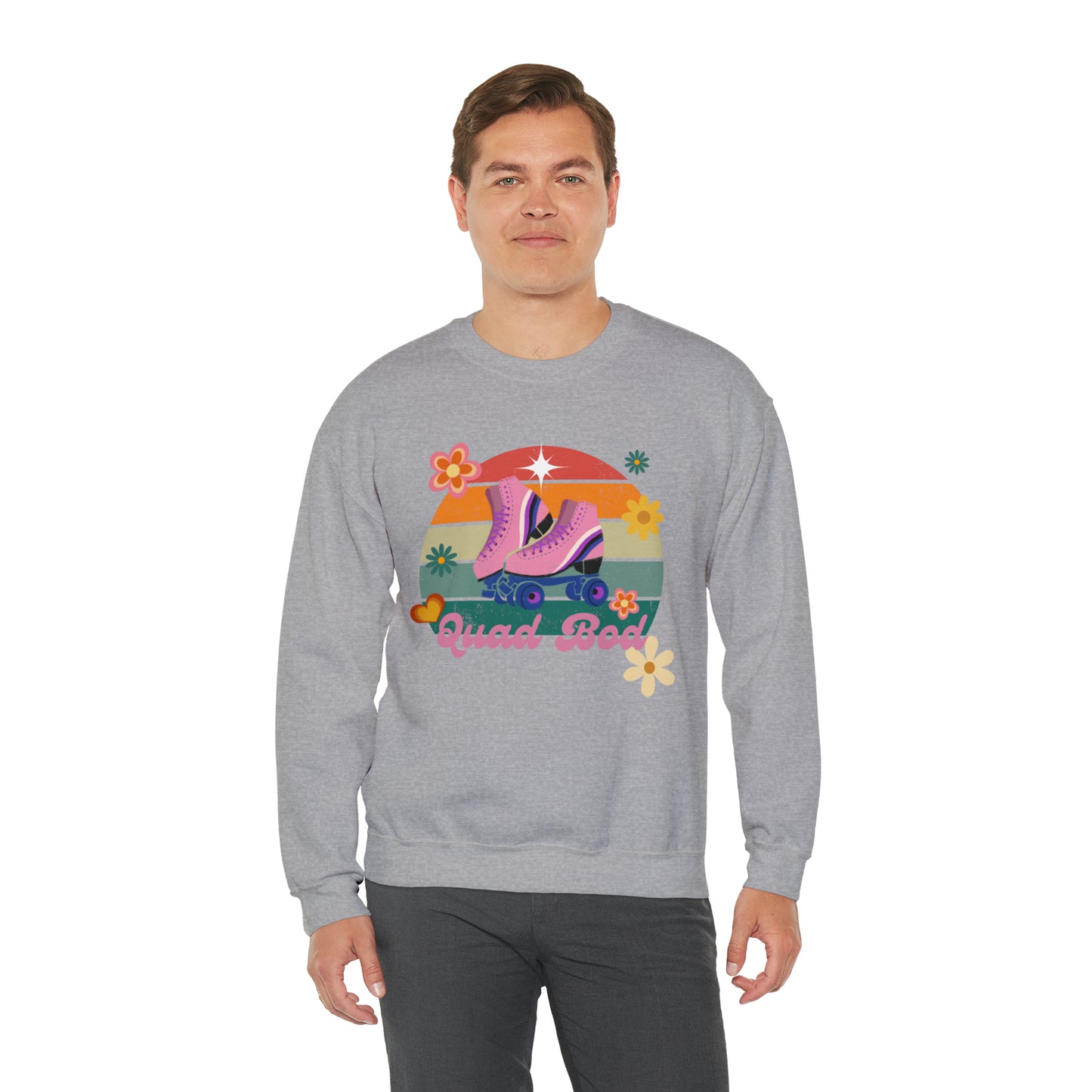 Unisex Quad Bod Retro Vibes Rollerskater Sweatshirt