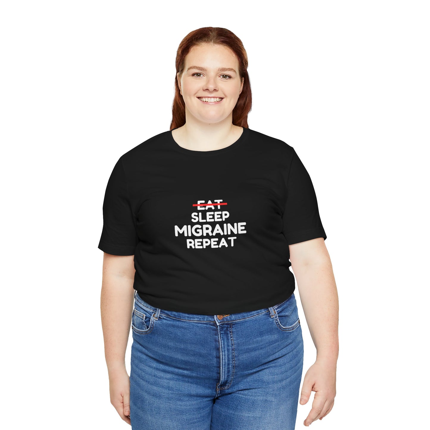 Unisex Migraine Day Invisible Illness Warrior Eat Sleep Migraine Repeat Tshirt