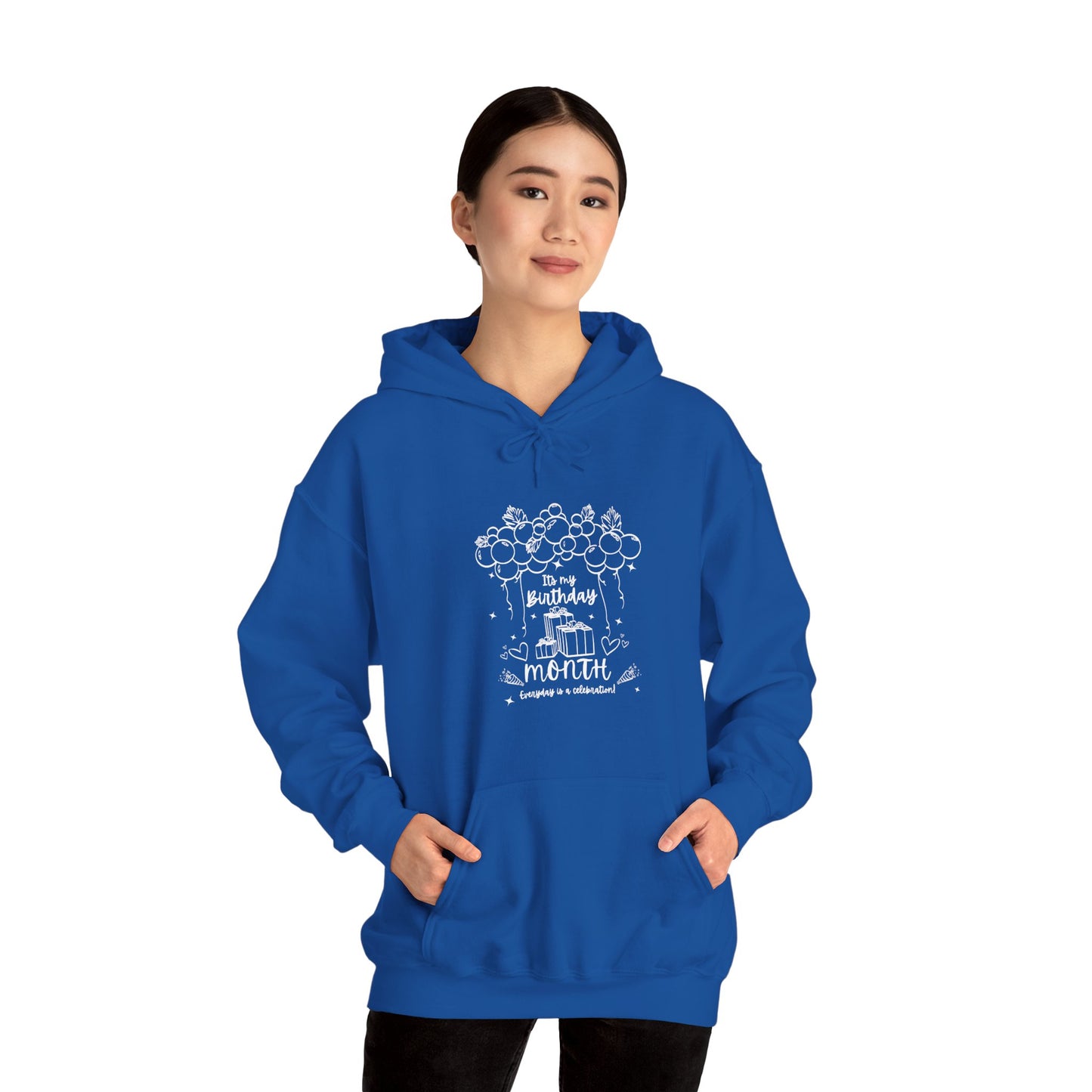 Unisex Heavy Blend™ Its My Birthday MONTH Everyday Is A Celebration! Hooded Sweatshirt