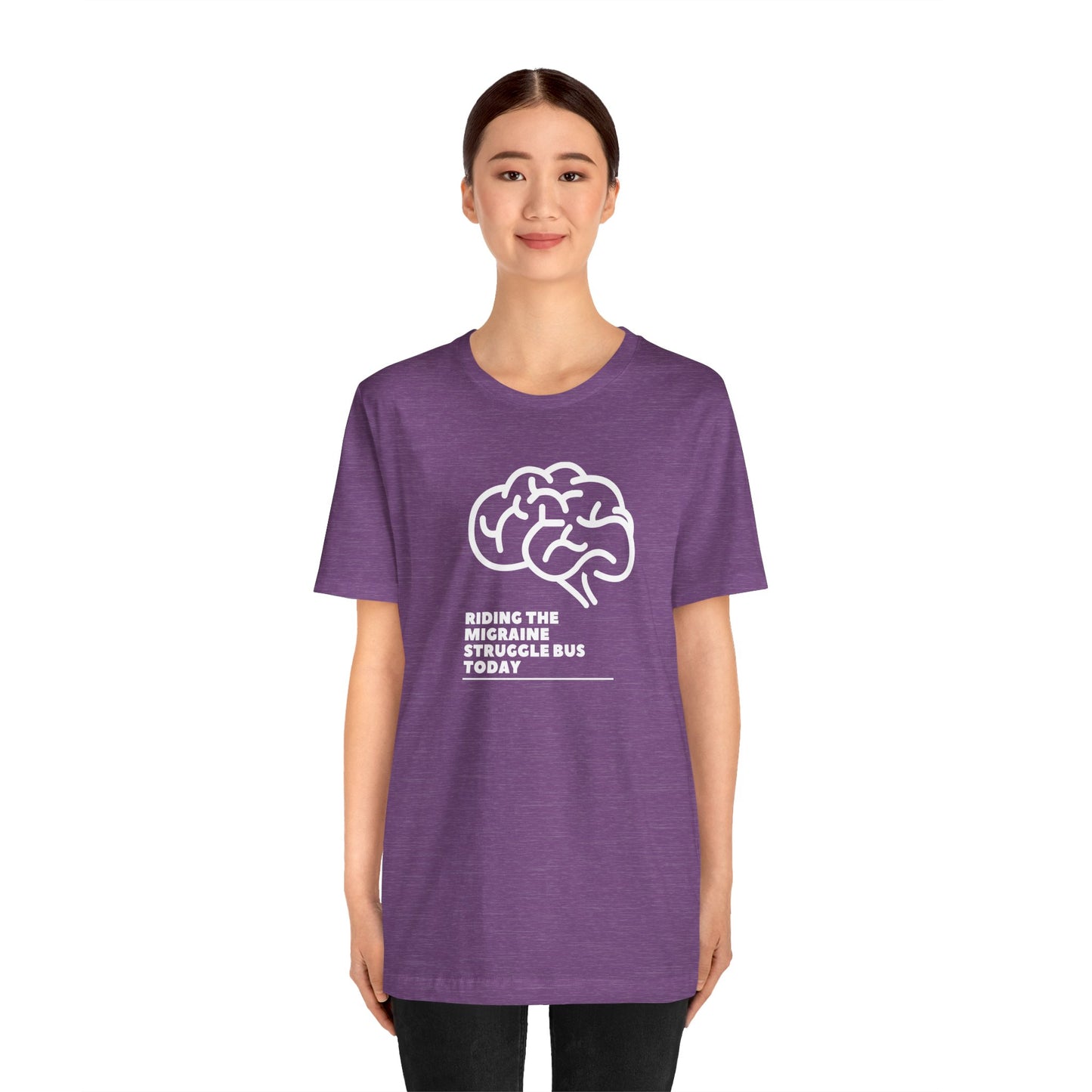 Unisex Migraine Day Invisible Illness Warrior Riding The Struggle Bus Tshirt