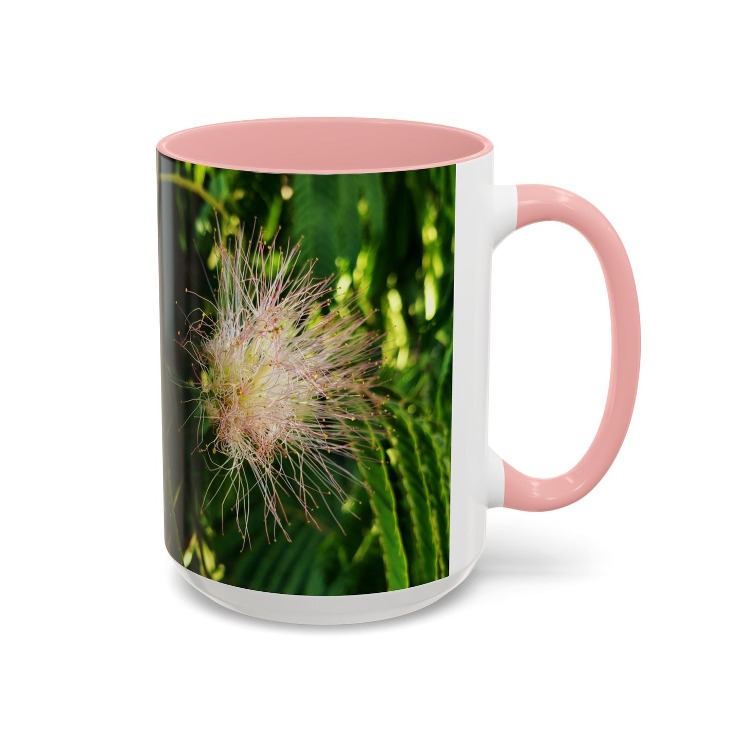 11oz /15oz Garden Themed Silk Blossom Plant Foliage Two Tone Coffee Mug