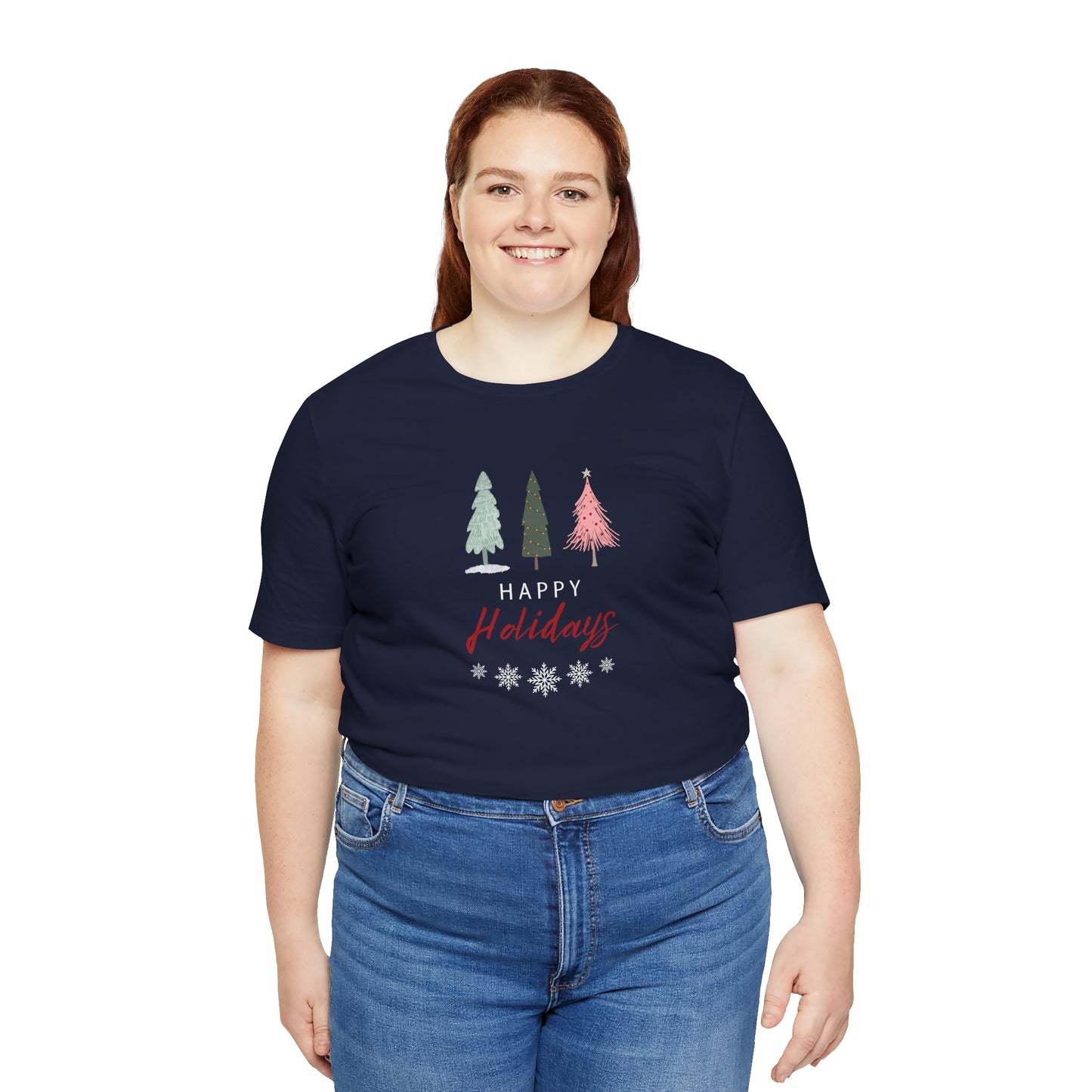 Unisex Jersey Short Sleeve Happy Holidays Seasons Greetings Fall T-Shirt