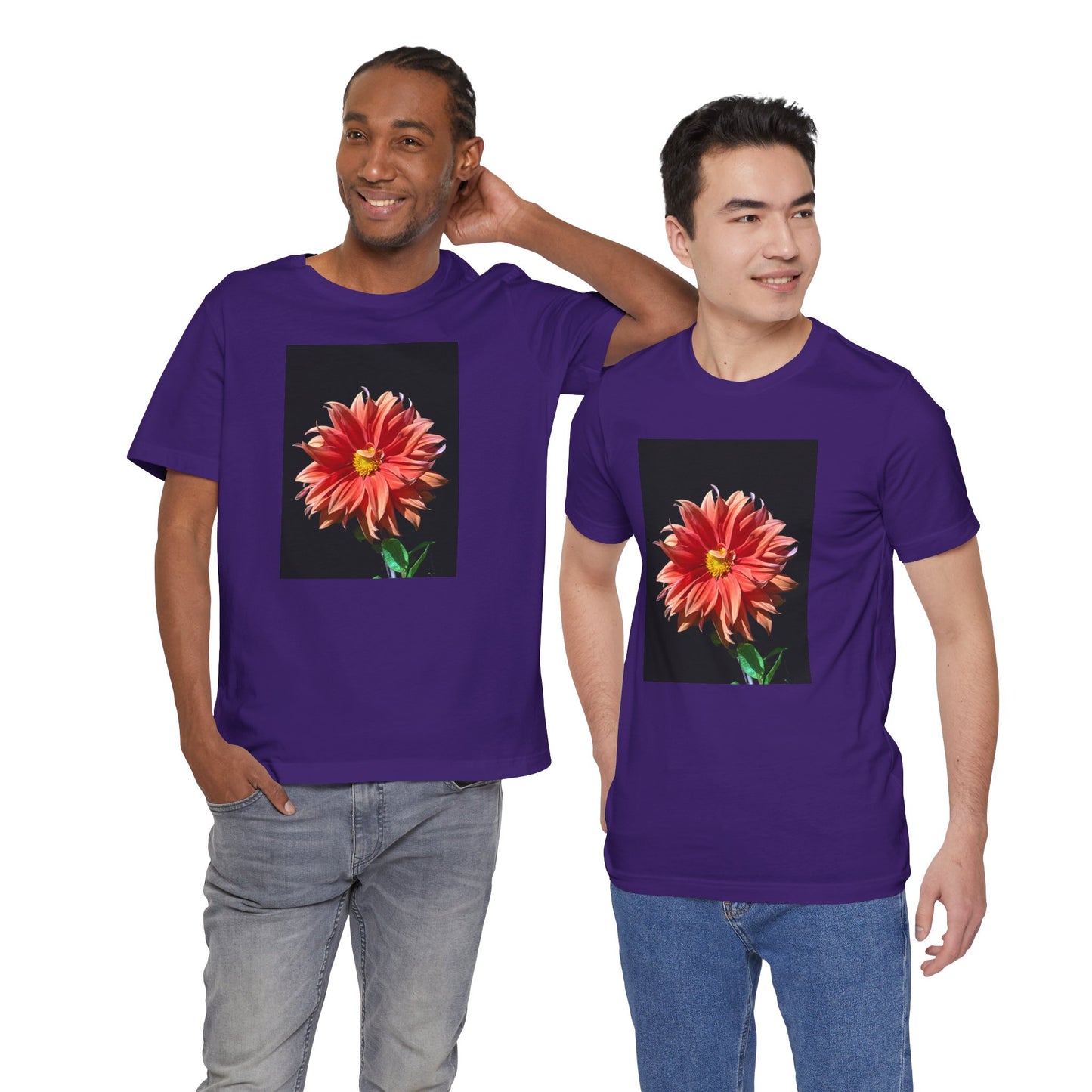 Unisex Jersey Short Sleeve Dahlia Flower T-Shirt