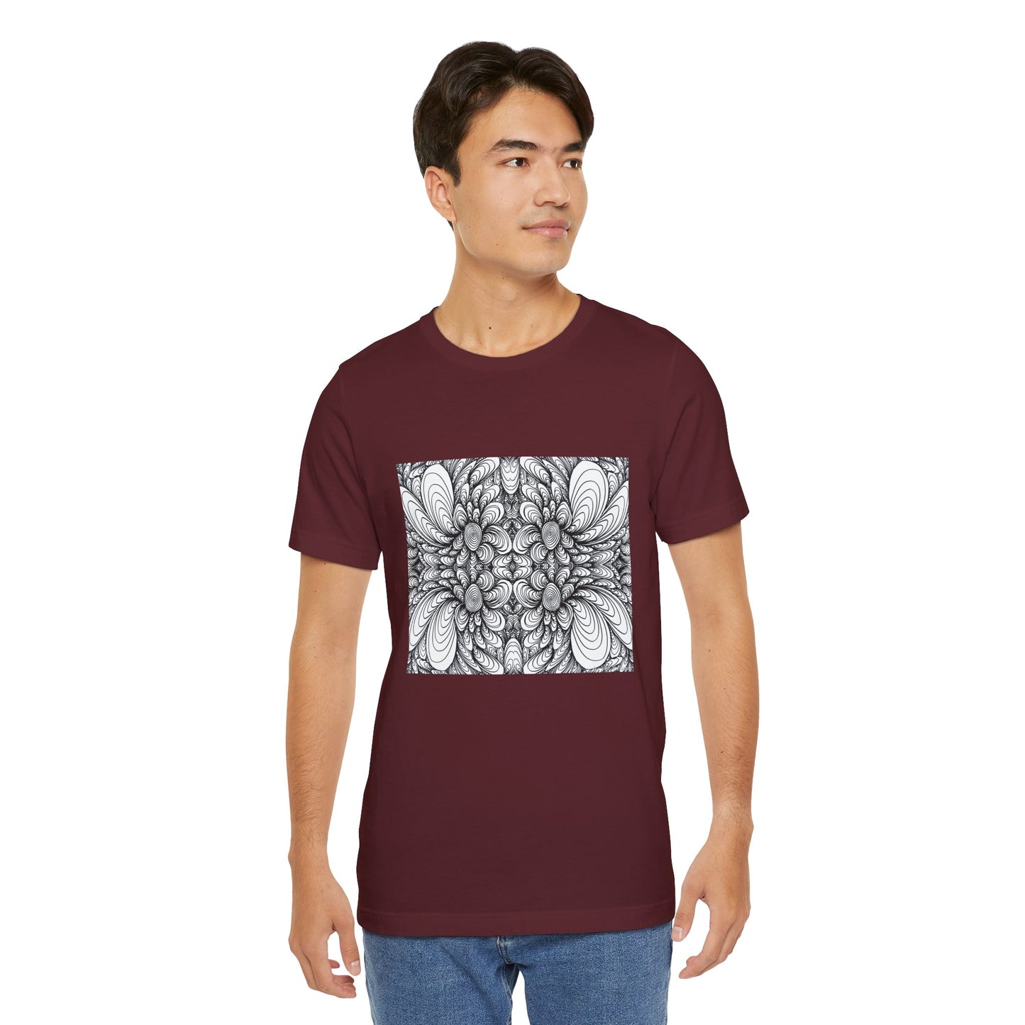 Unisex Original Line Art T-Shirt -Blooms