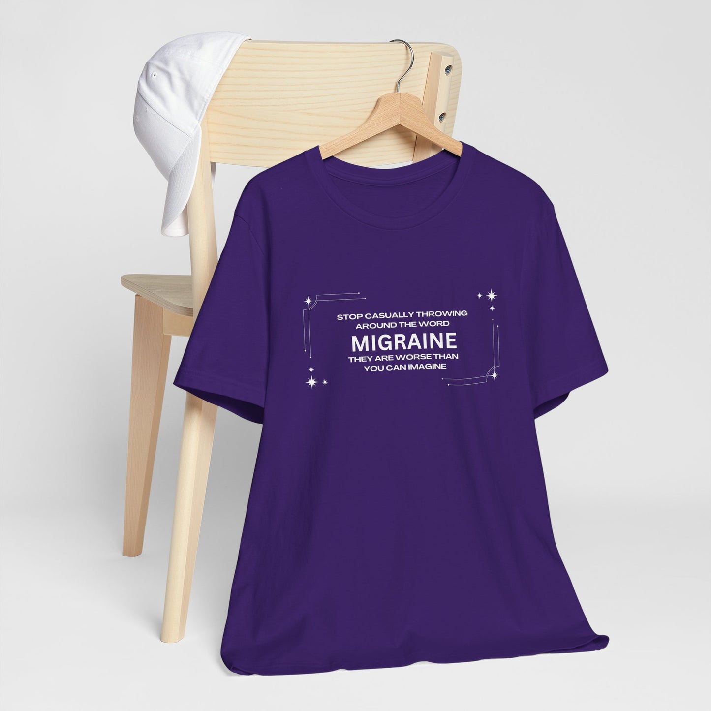 Unisex Migraine Day Invisible Illness Casual Migraine Warrior T-Shirt
