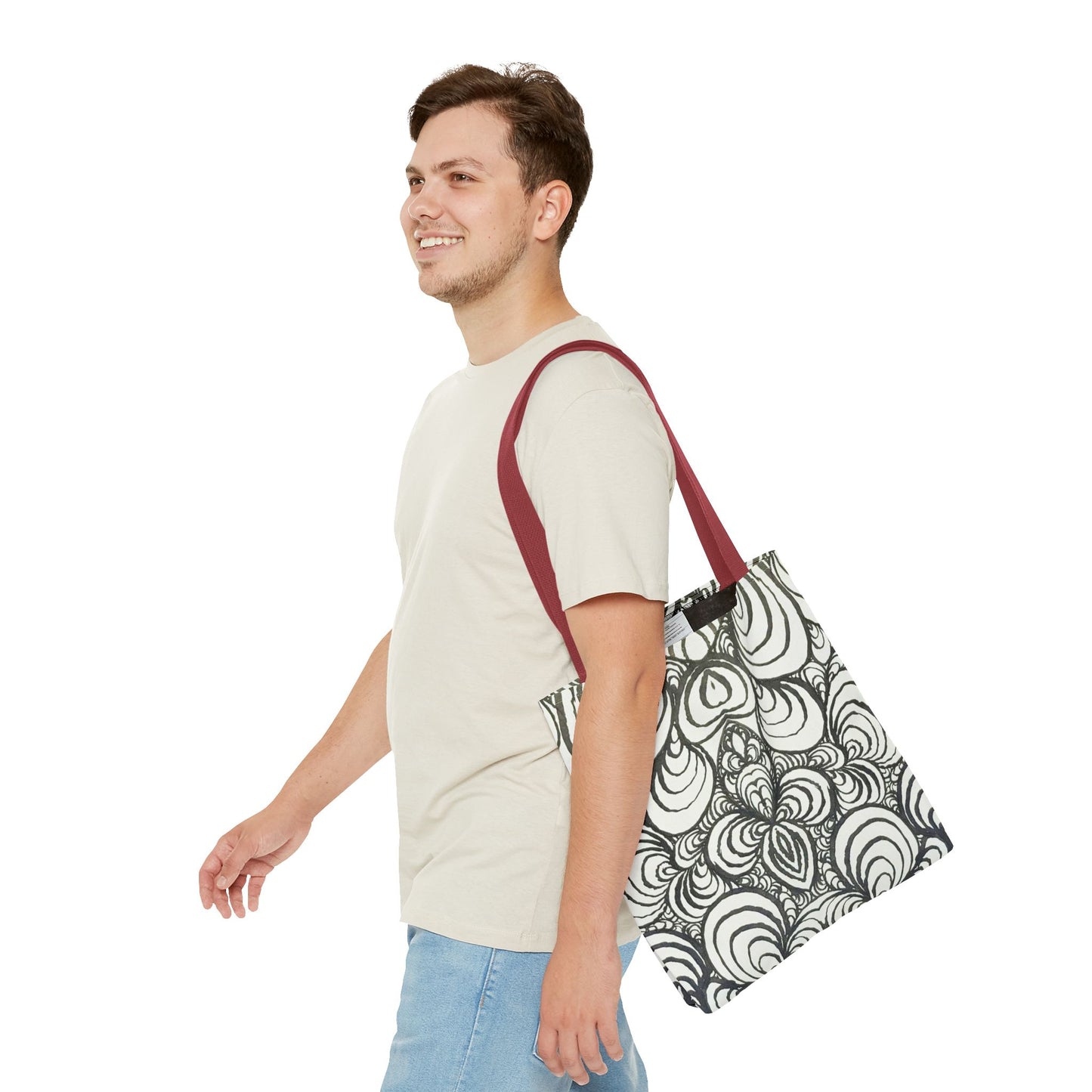 Unisex Original Line Art - All Over Print Tote Bag - Puzzle Panels 1