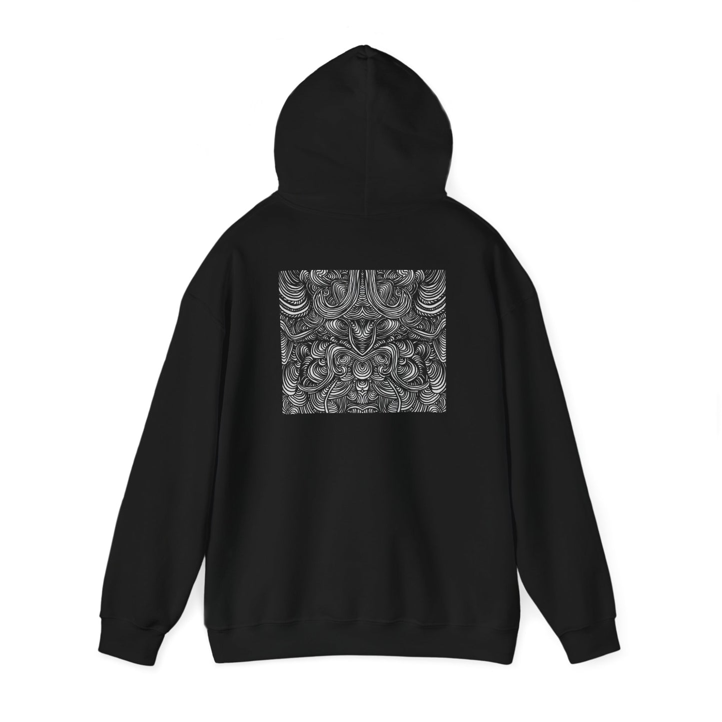 Unisex Heavy Blend™ Original Minimalist Line Art Full Size Hooded Sweatshirt - Liquid